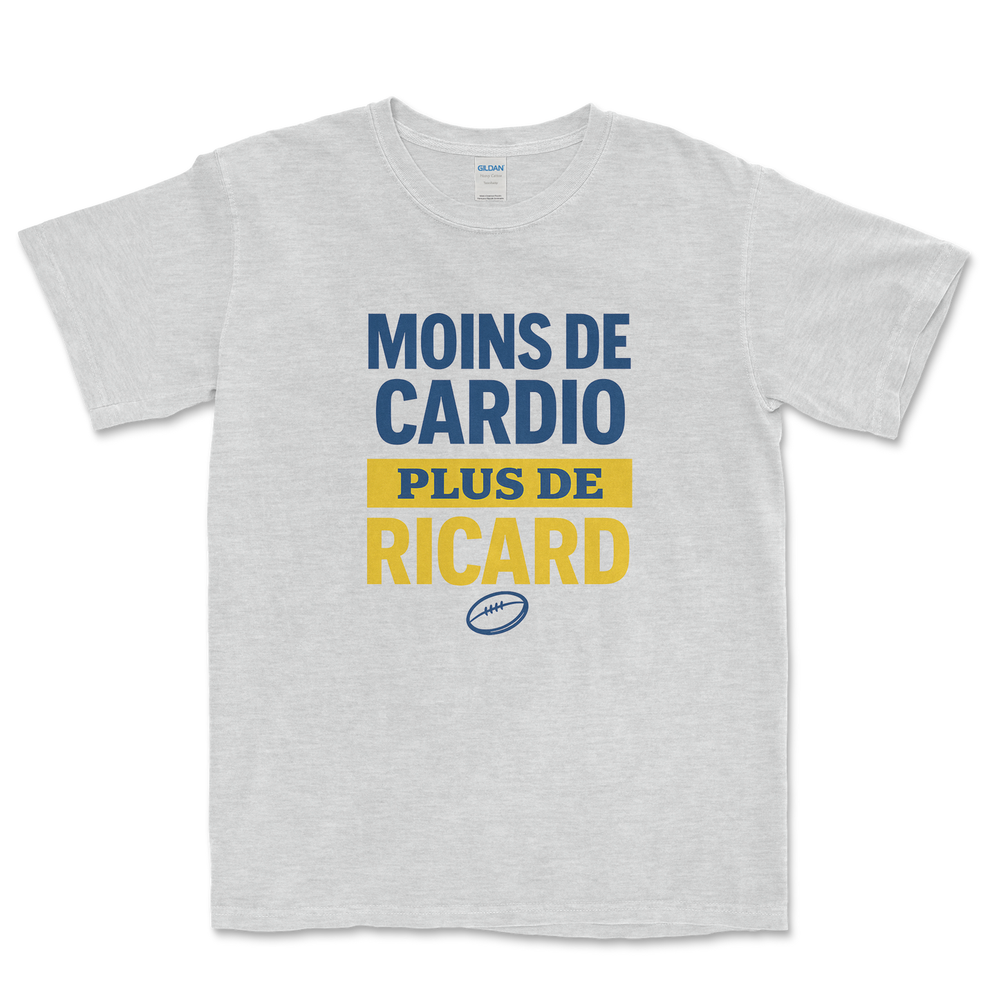 T-shirt Rugby Humour – Moins de Cardio, Plus de Ricard