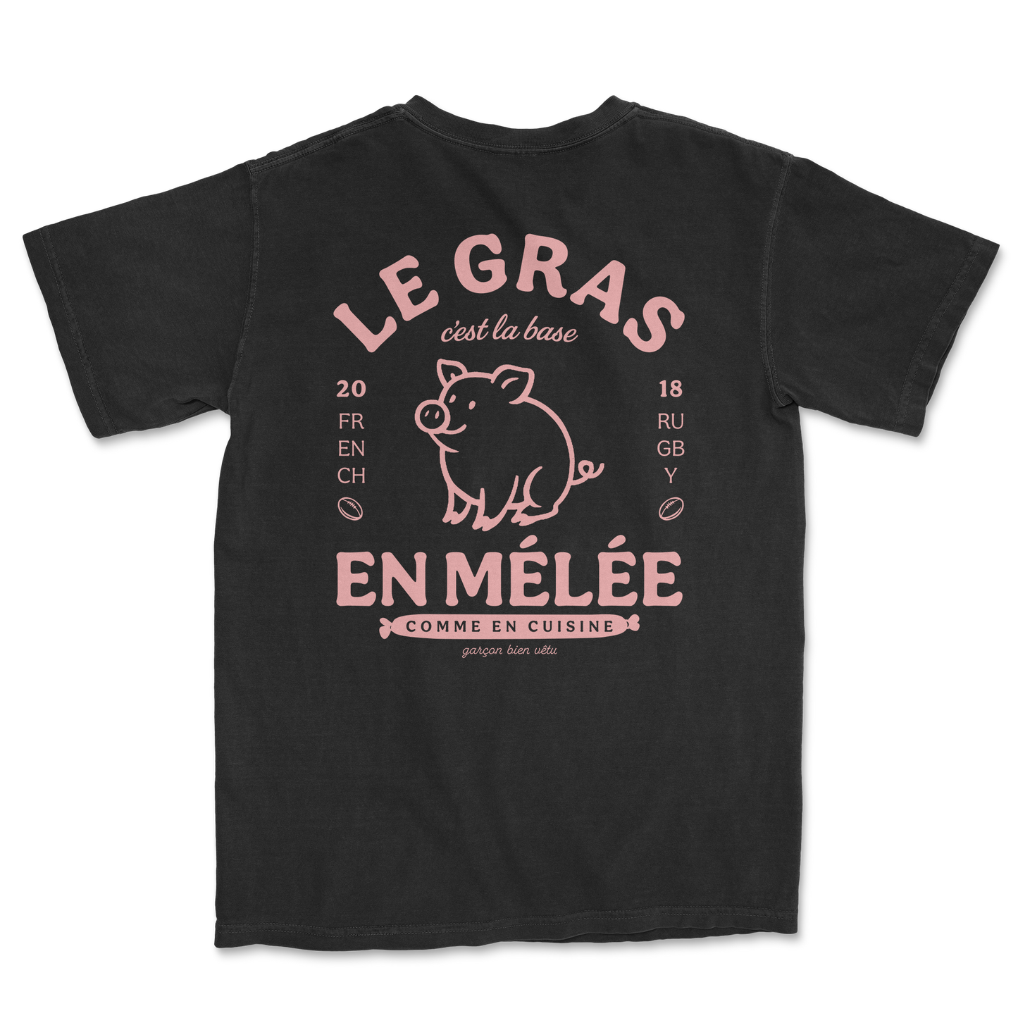 T-Shirt rugby – Le gras c'est la base en mélée