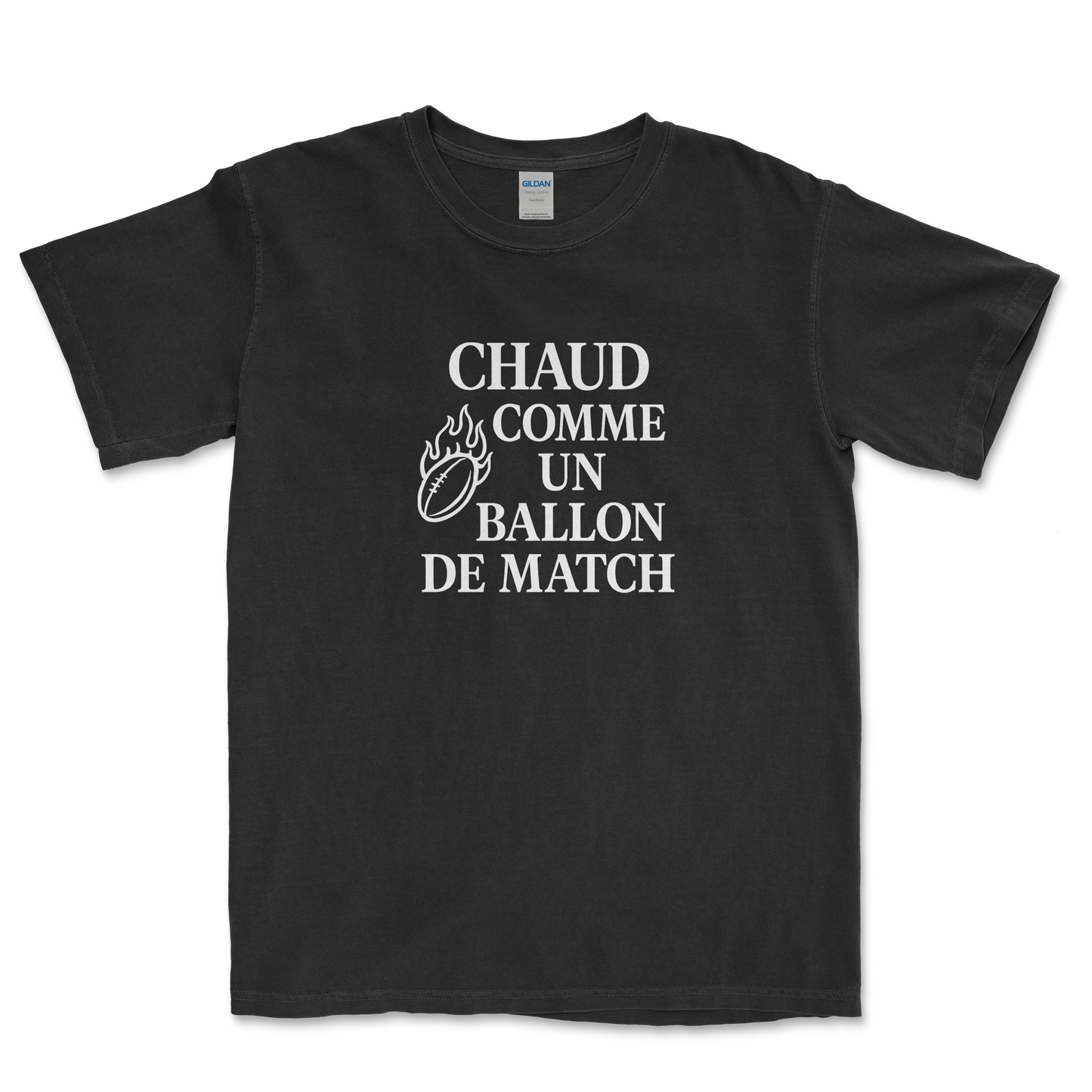 T-shirt Rugby – Chaud Comme un Ballon de Match