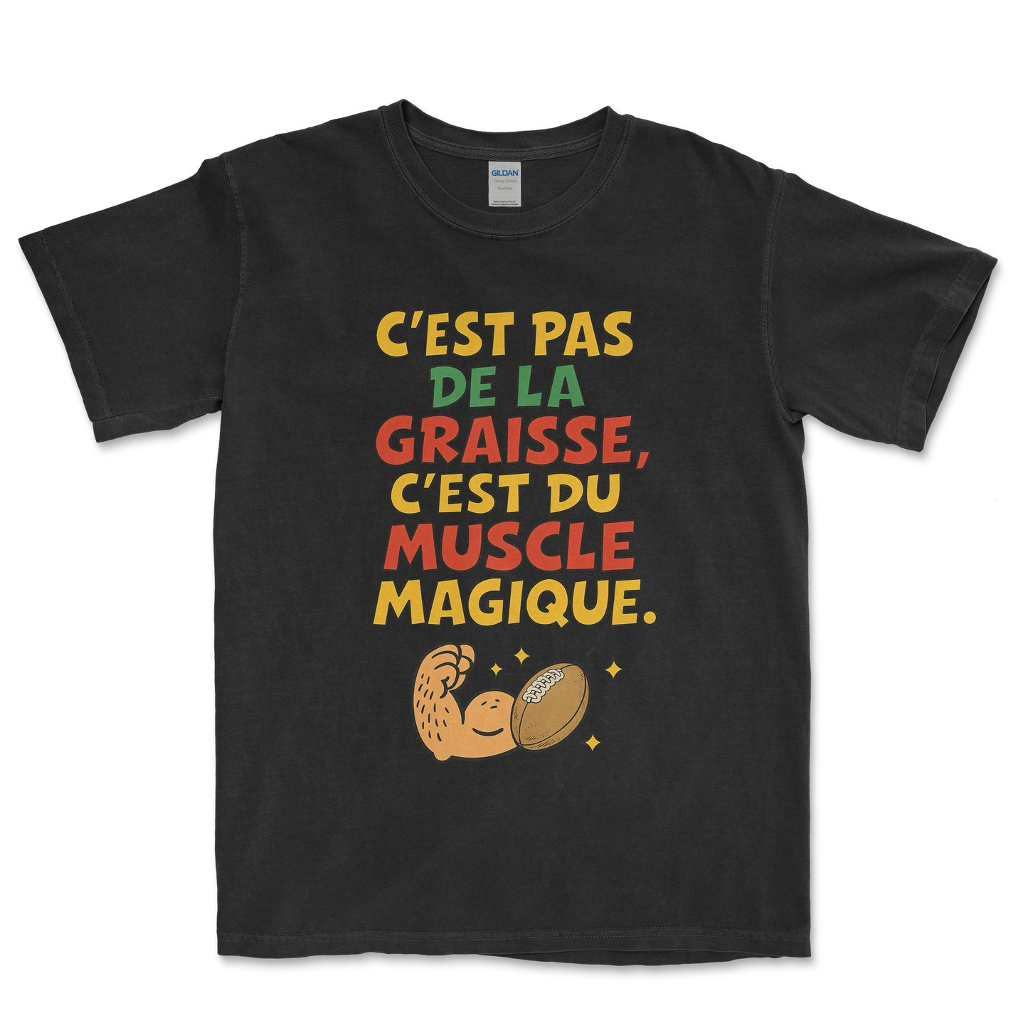 T-shirt Rugby – C’est pas de la Graisse, c’est du Muscle Magique