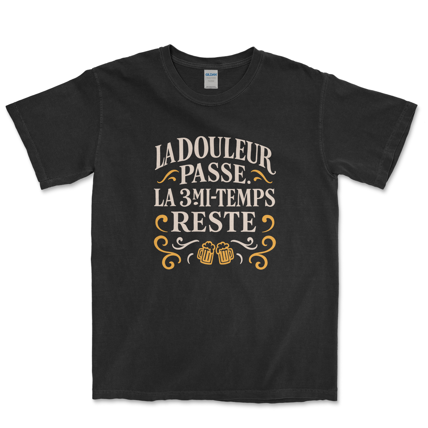 T-shirt Rugby – La Douleur Passe, la 3e Mi-temps Reste