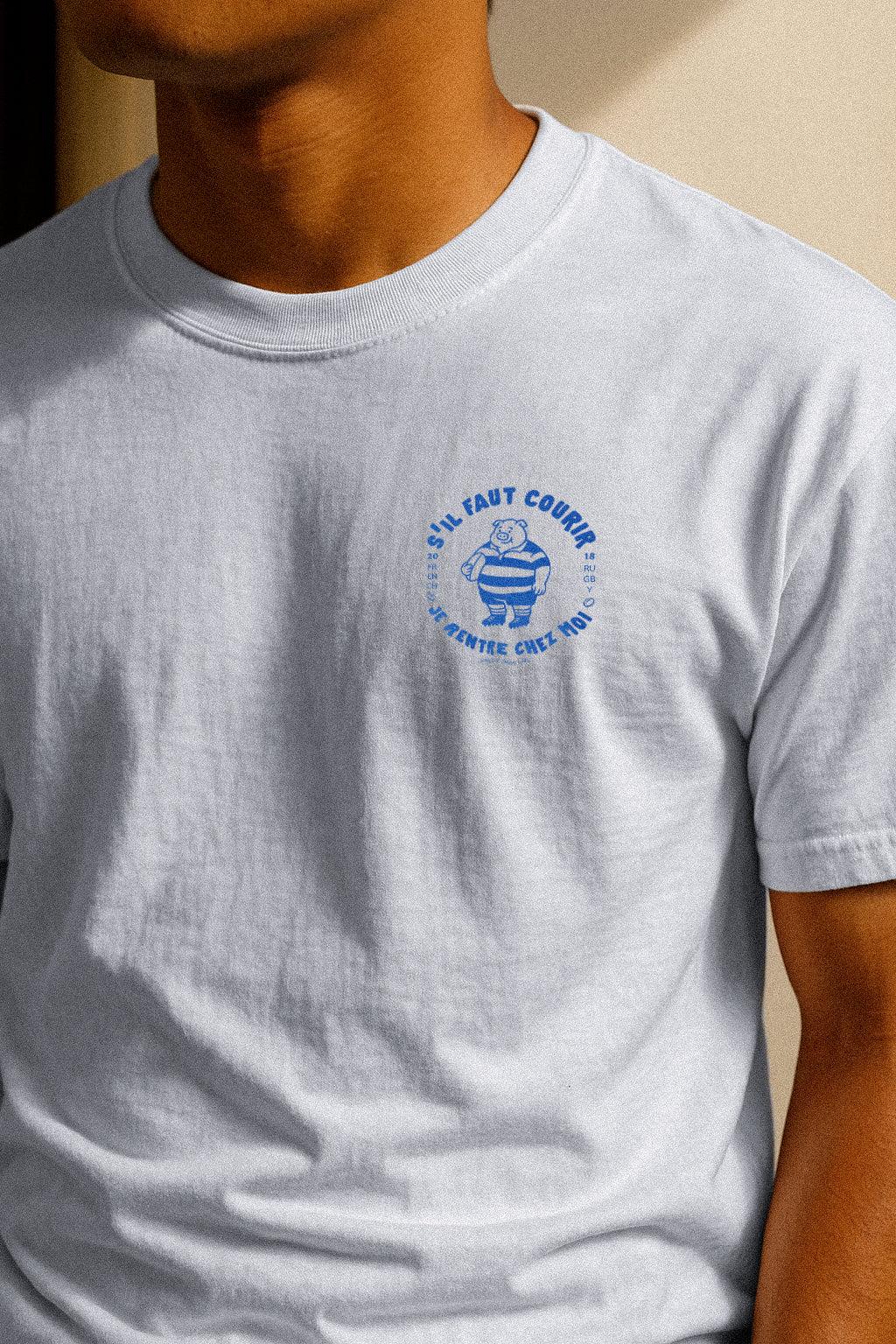 T-shirt rugby – S’il faut courir je rentre chez moi