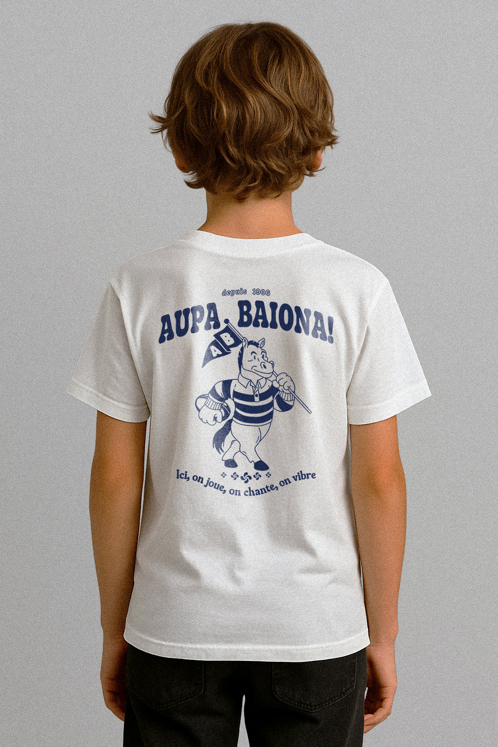 T-shirt Rugby Enfant Bayonne – Aupa Baiona, Esprit Basque