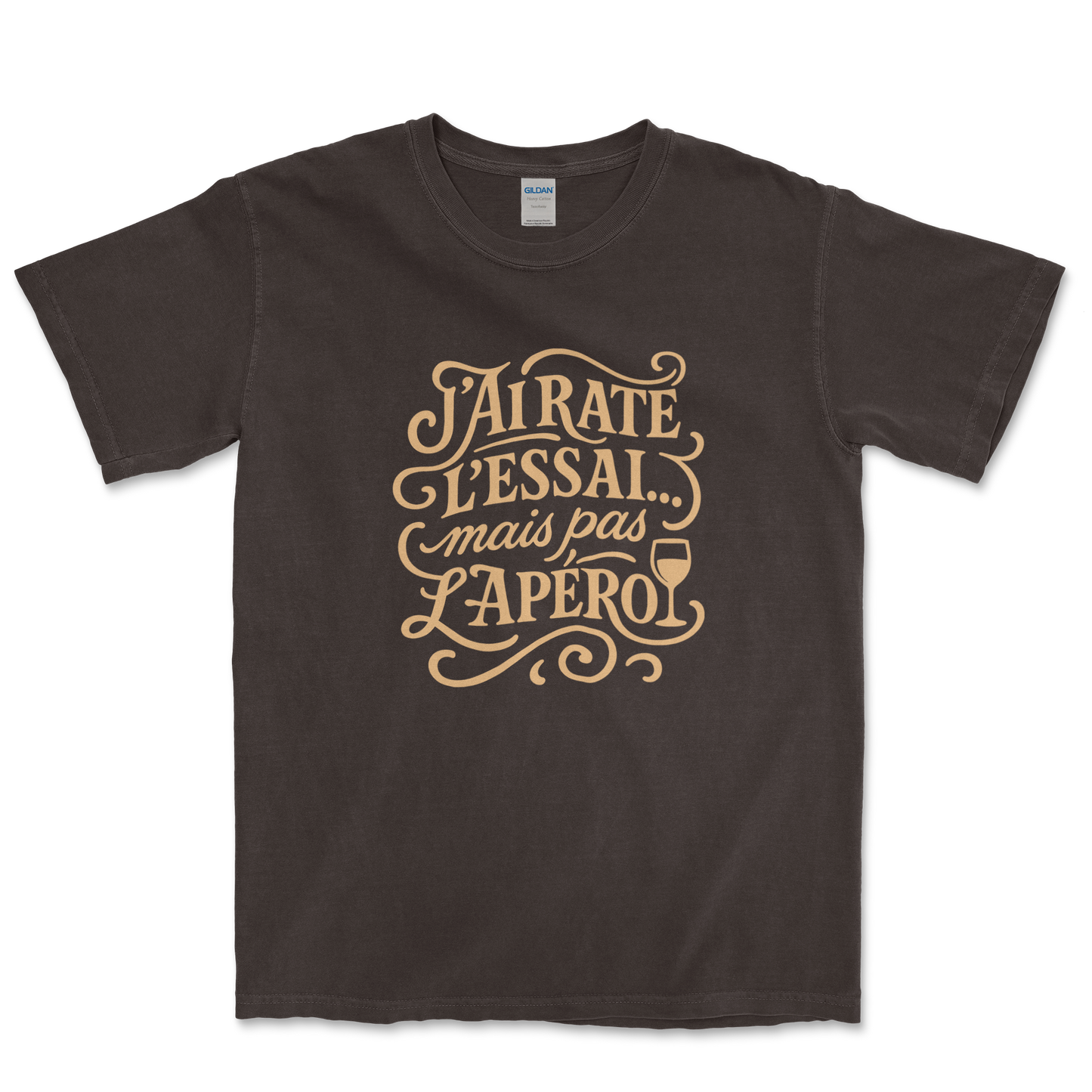 T-shirt Rugby Drôle – J’ai Raté l’Essai mais Pas l’Apéro