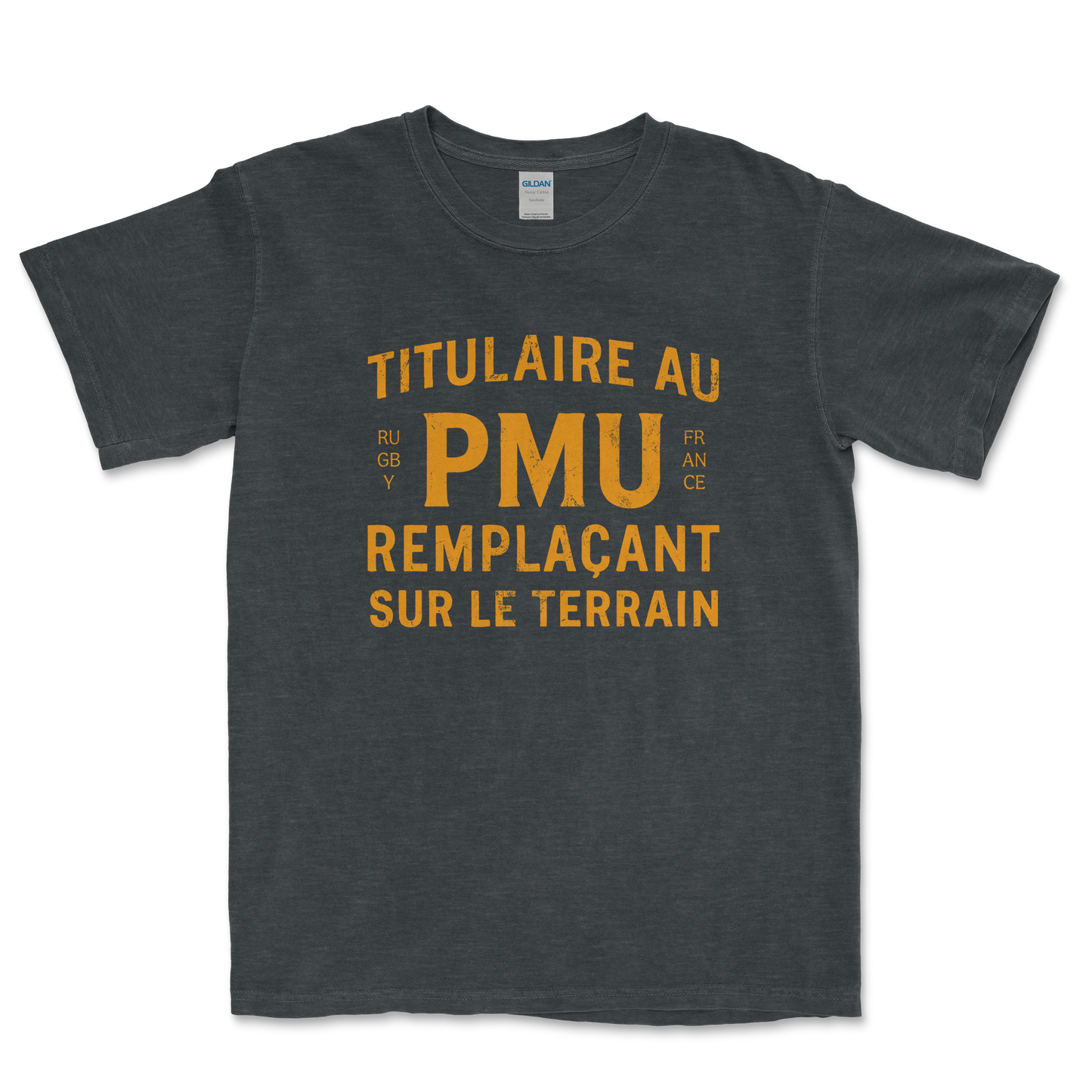 T-shirt Rugby – Titulaire au PMU remplaçant sur le terrain