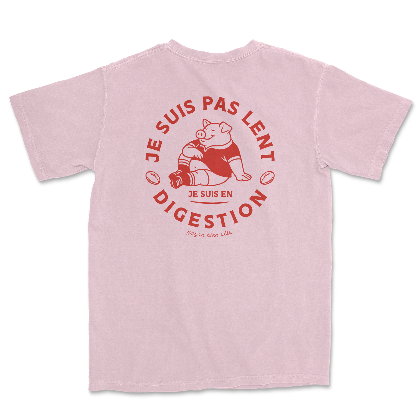 T-shirt Rugby Humour – Je Suis Pas Lent Je Suis en Digestion