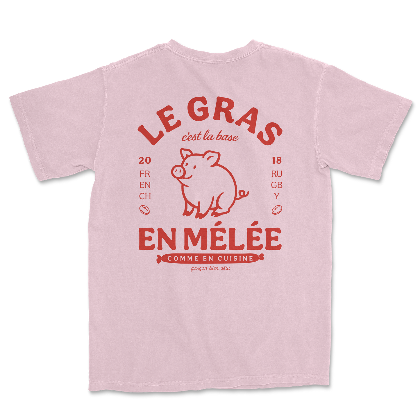 T-Shirt rugby – Le gras c'est la base en mélée