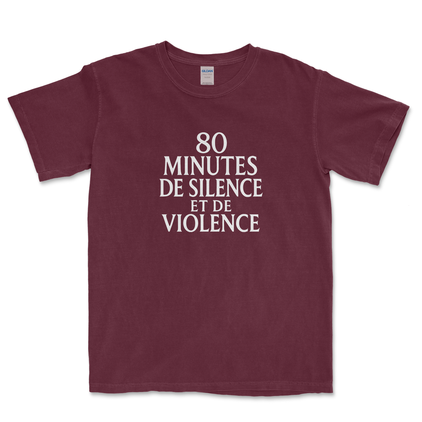 T-shirt Rugby – 80 Minutes de Silence et de Violence