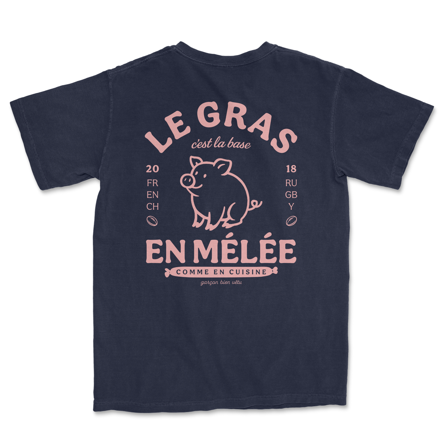 T-Shirt rugby – Le gras c'est la base en mélée
