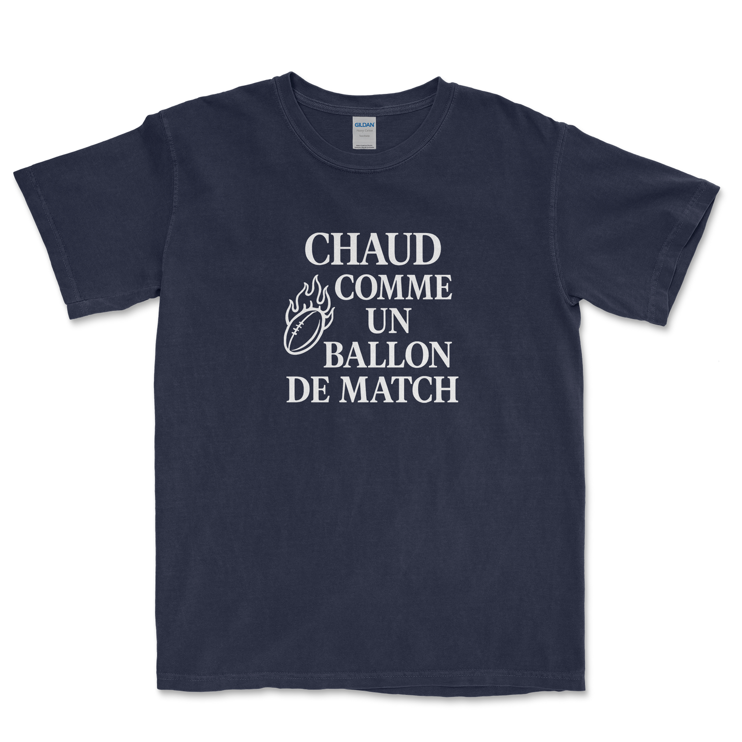 T-shirt Rugby – Chaud Comme un Ballon de Match