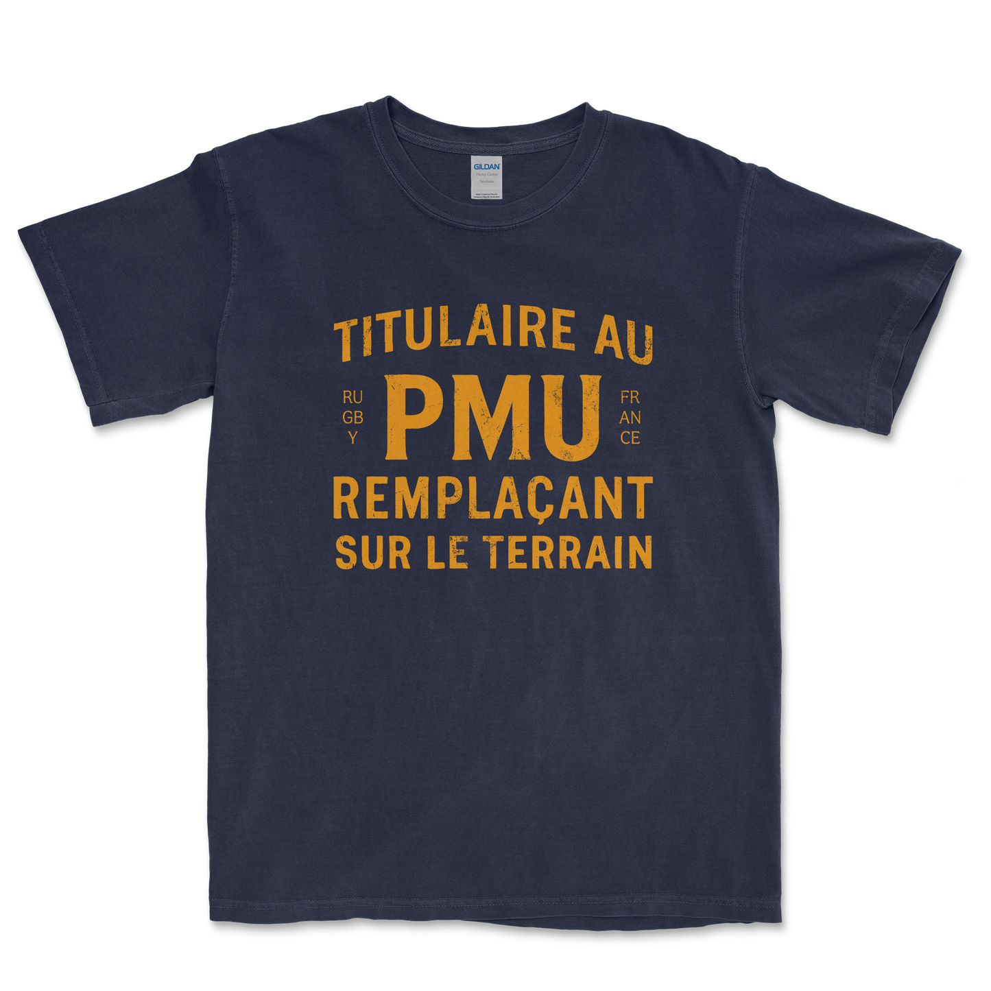 T-shirt Rugby – Titulaire au PMU remplaçant sur le terrain