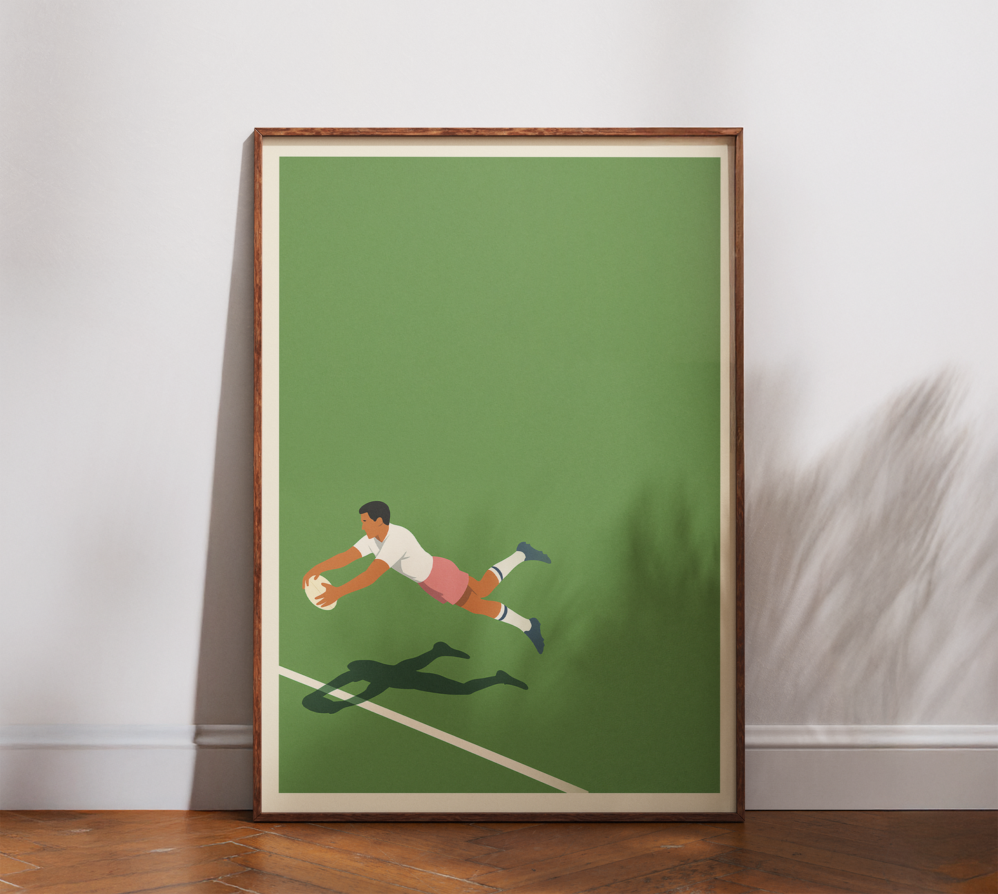 Affiche Rugby – Plongeon en Terre Promise-Garçon bien vêtu