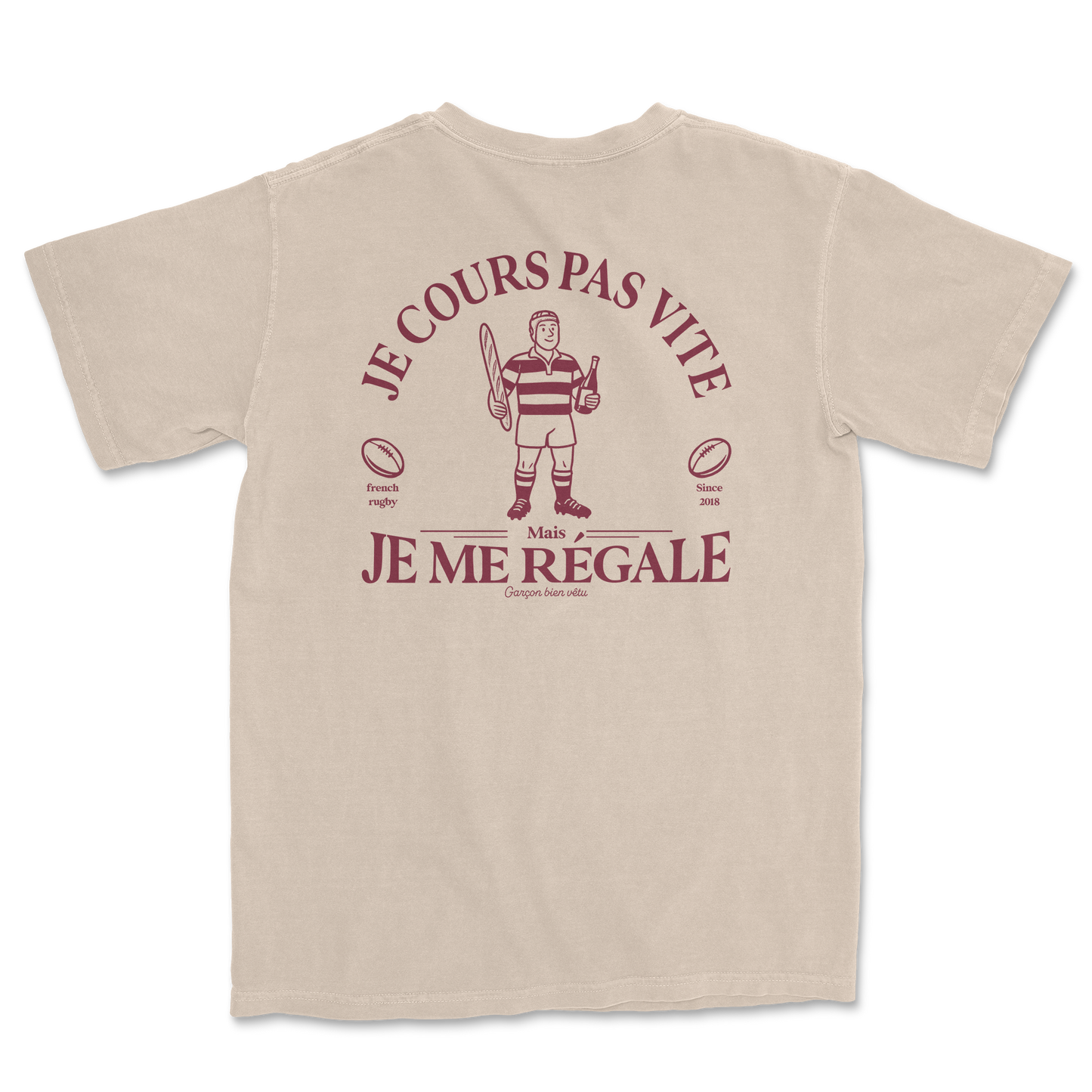 T-shirt Rugby Vintage – Je Cours Pas Vite Mais Je Me Régale