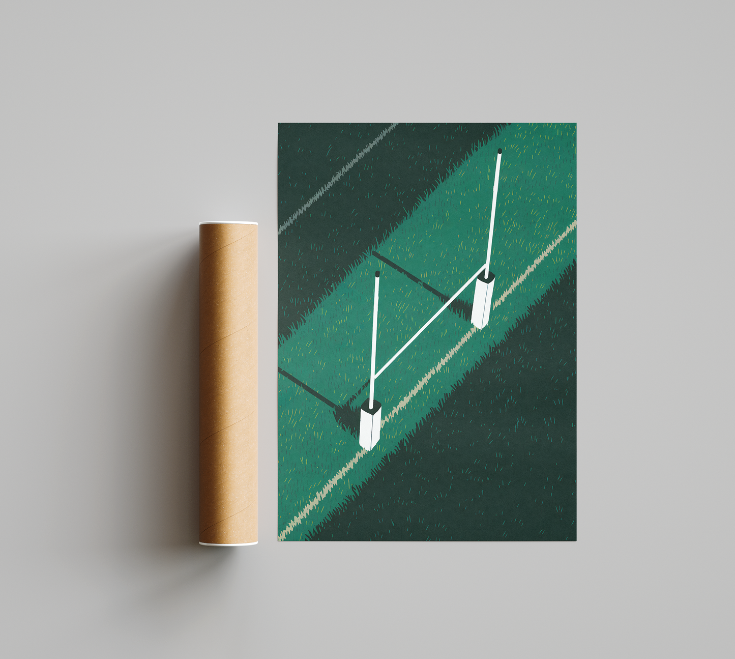 Affiche Rugby – Poteaux & Terrain d’Essai-Garçon bien vêtu