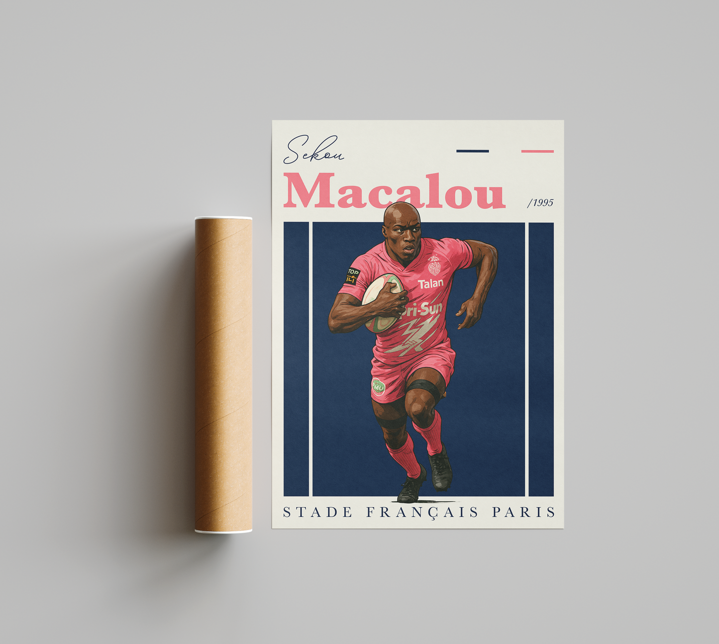 Affiche Stade Français Paris – Sekou Macalou-Garçon bien vêtu