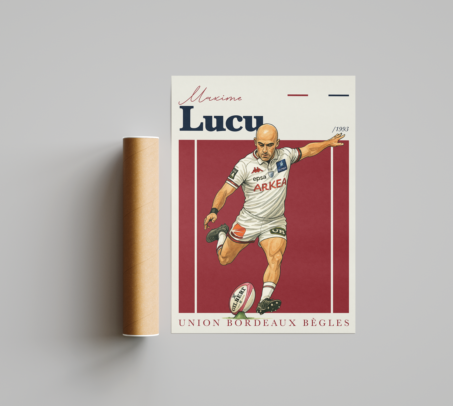 Affiche UBB – Maxime Lucu-Garçon bien vêtu