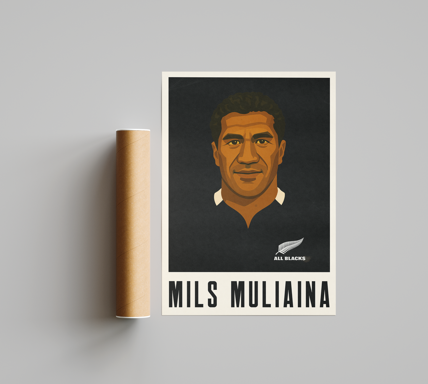 Affiche Rugby – Mils Muliaina – New Zealand