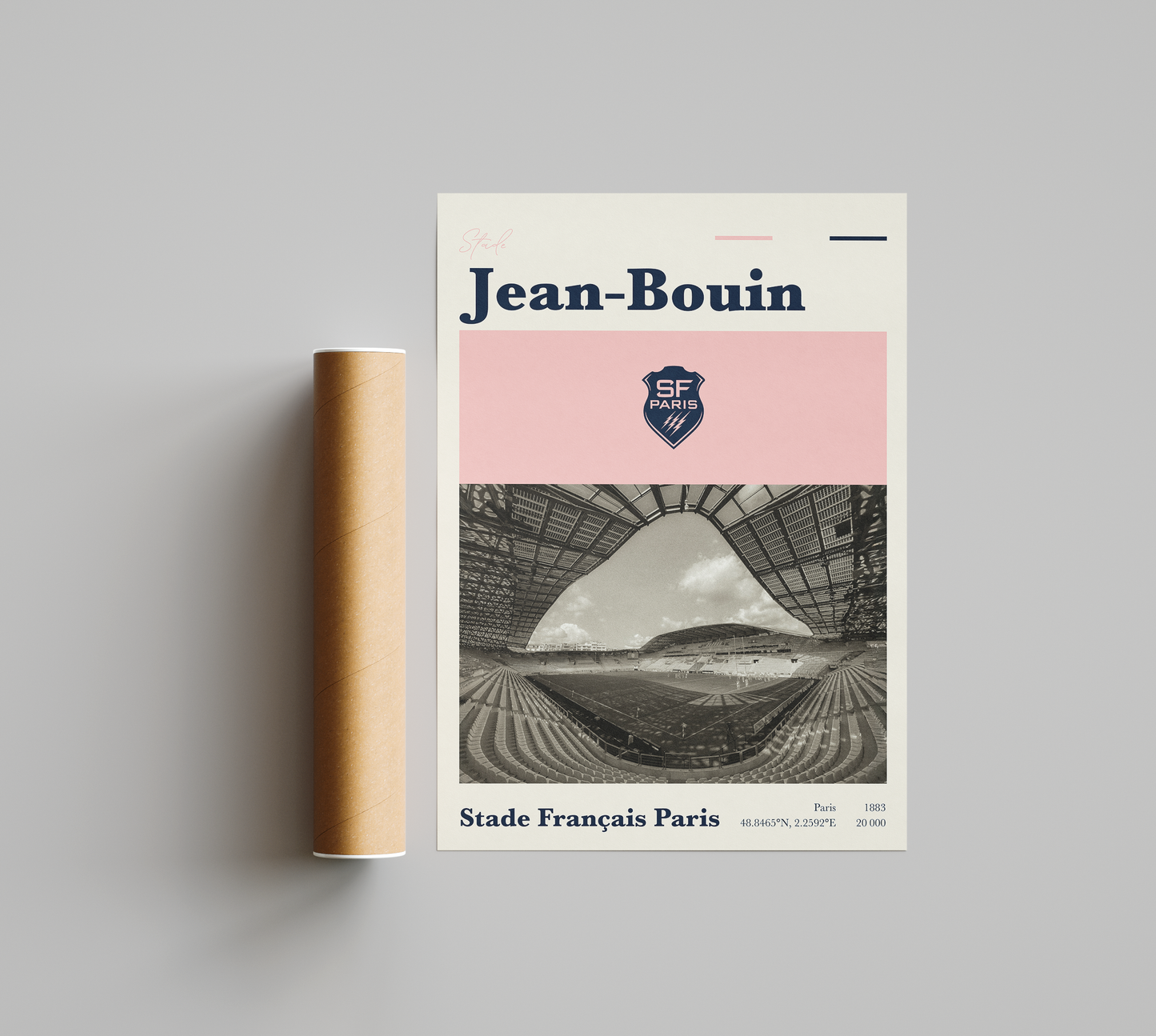 Affiche Stade Français Paris – Stade Jean-Bouin-Garçon bien vêtu