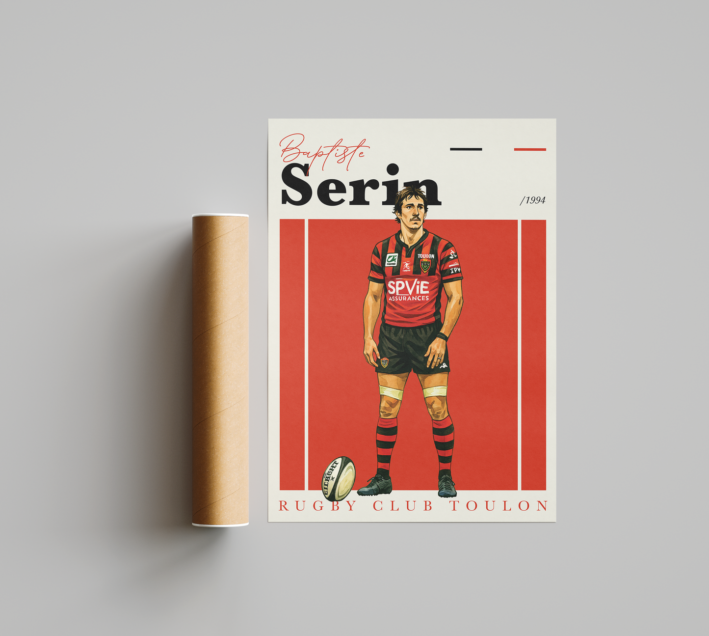 Affiche Rugby Club Toulon – Baptiste Serin-Garçon bien vêtu