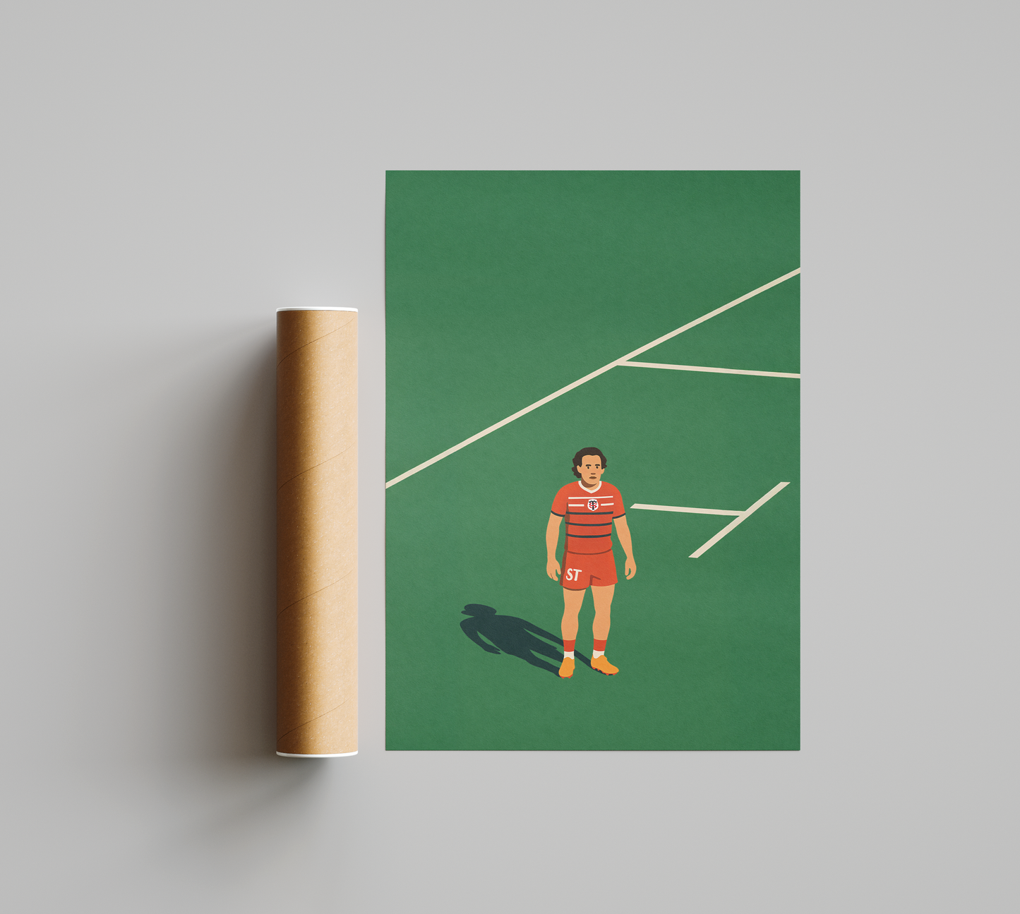 Affiche Rugby – Ange Capuozzo au Stade Toulousain-Garçon bien vêtu