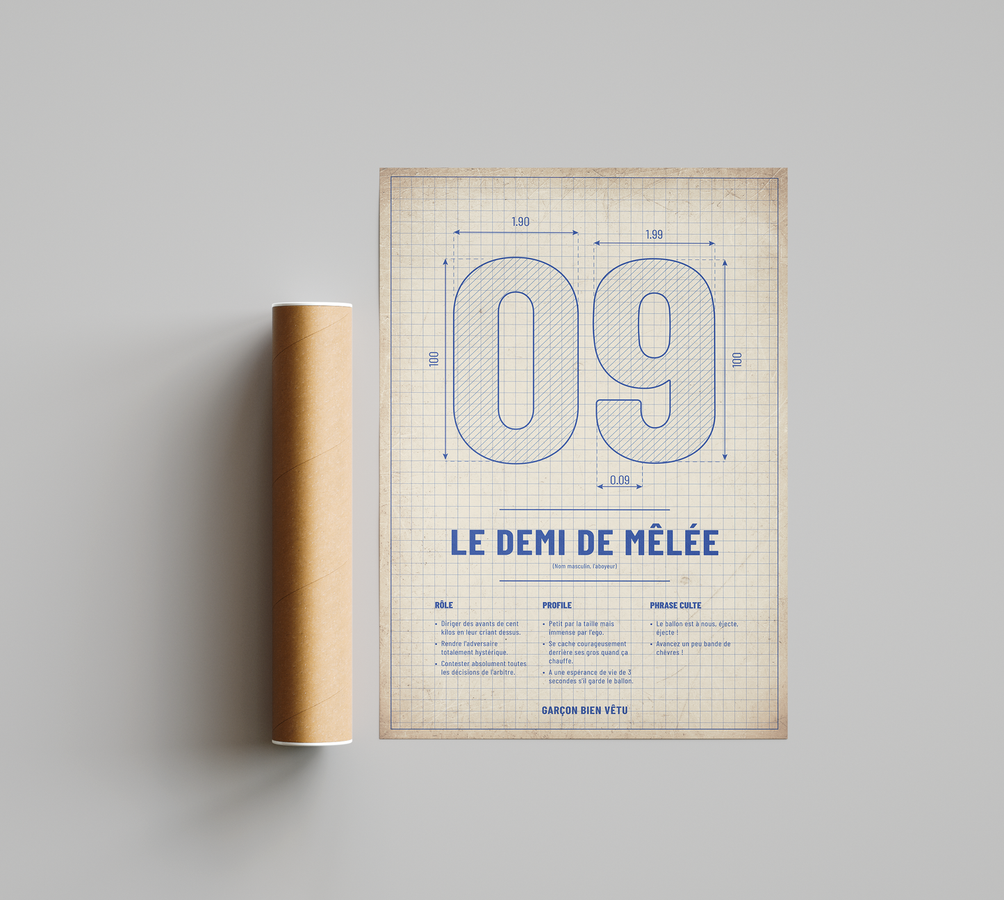 Affiche Rugby – Le Demi de Mêlée – La Fiche Technique