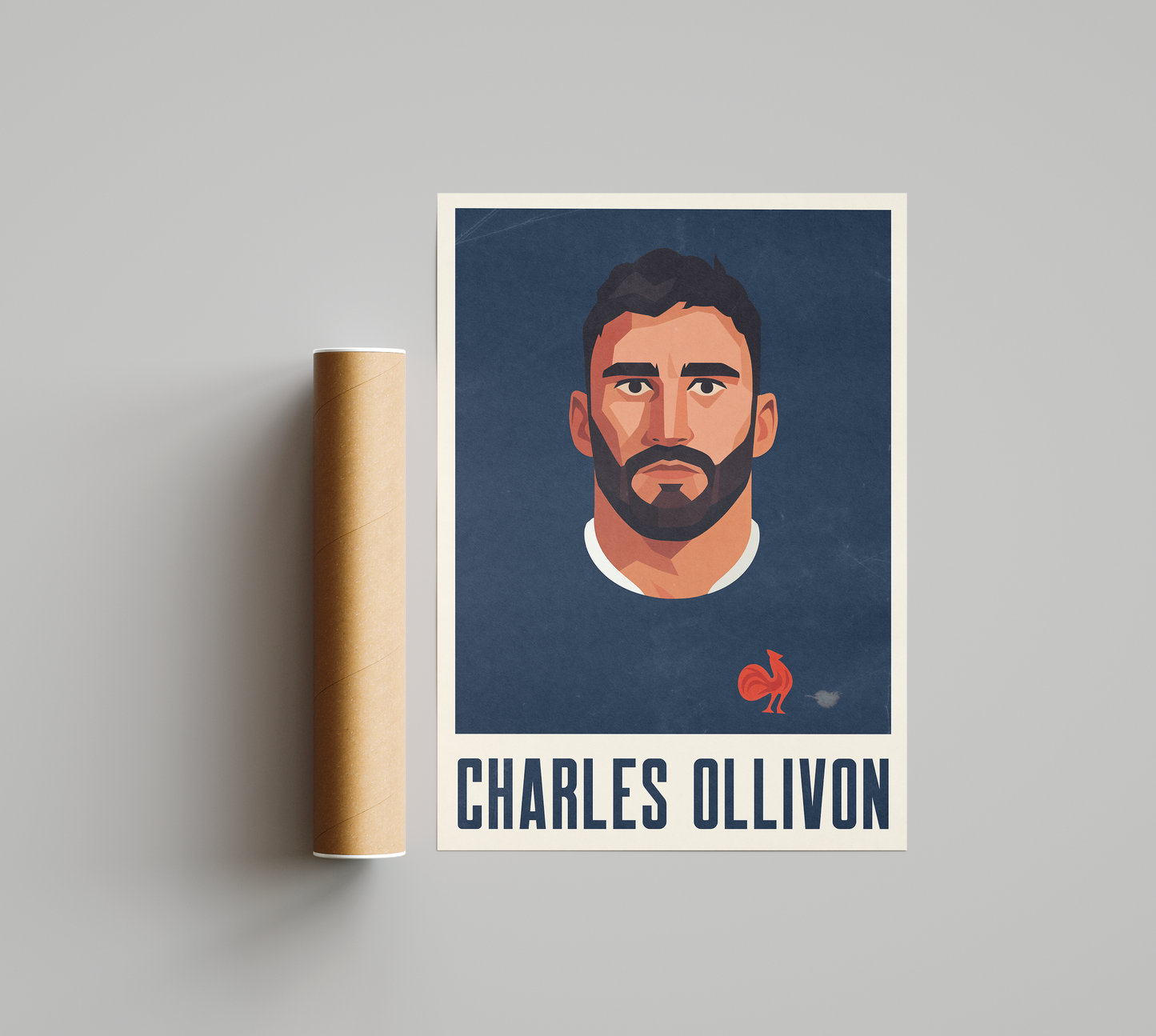 Affiche Rugby – Charles Ollivon – France