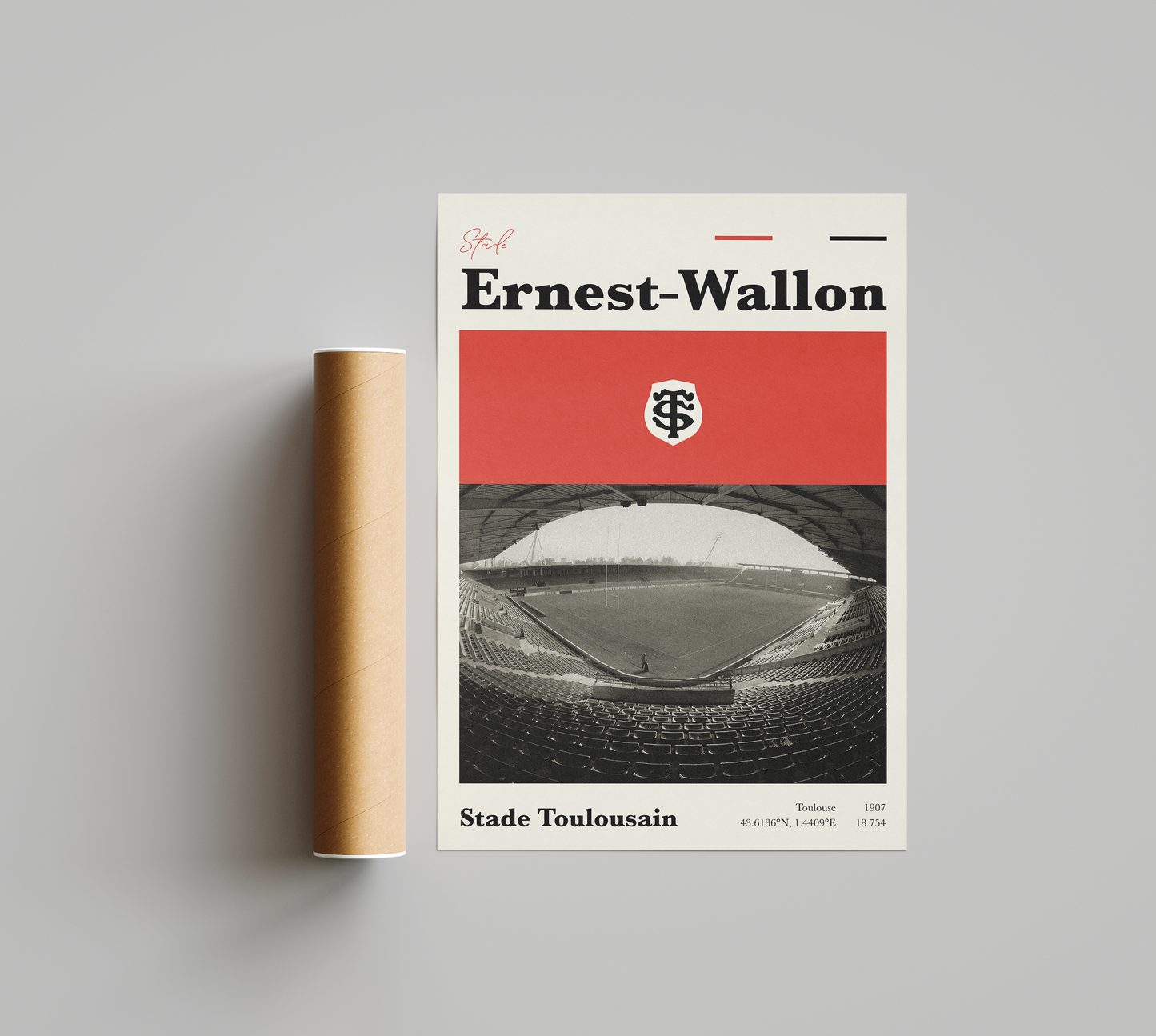 Affiche Stade Toulousain – Stade Ernest-Wallon-Garçon bien vêtu