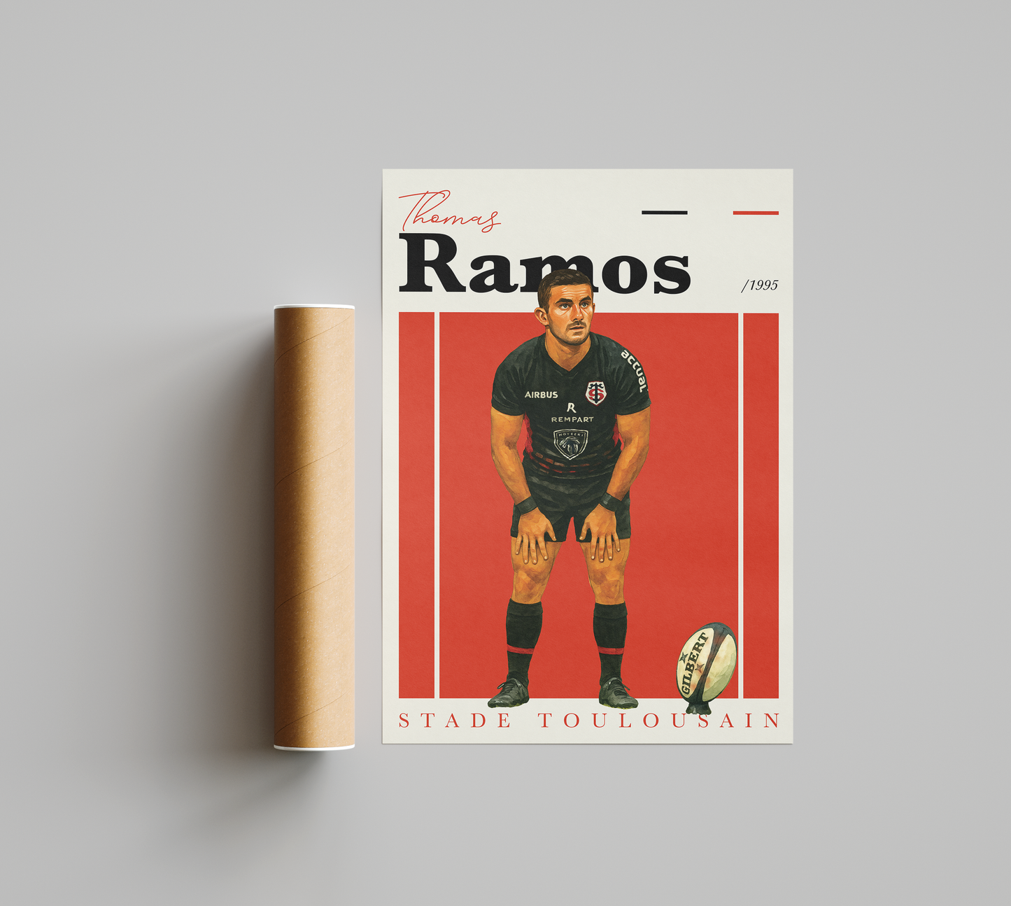 Affiche Stade Toulousain – Thomas Ramos-Garçon bien vêtu