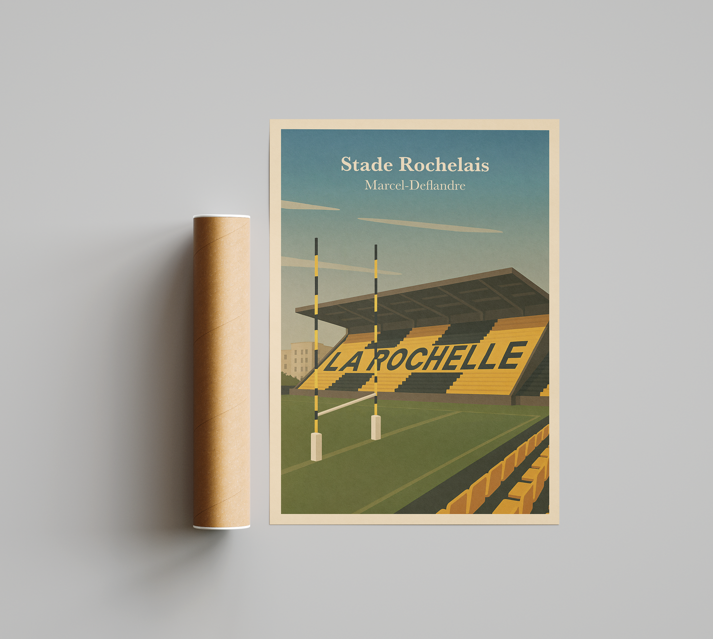 Affiche Stade Rochelais – Stade Marcel-Deflandre-Garçon bien vêtu