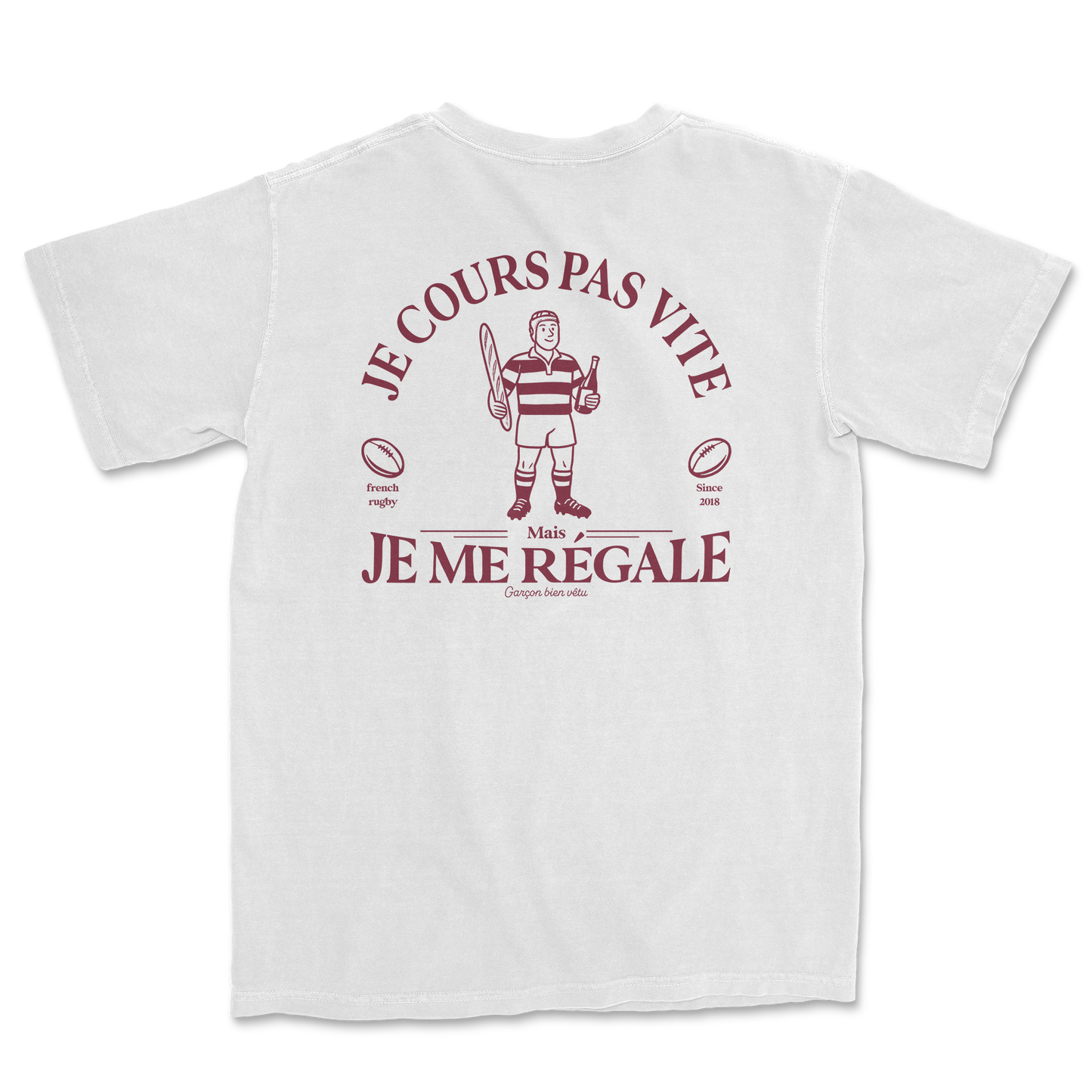 T-shirt Rugby Vintage – Je Cours Pas Vite Mais Je Me Régale