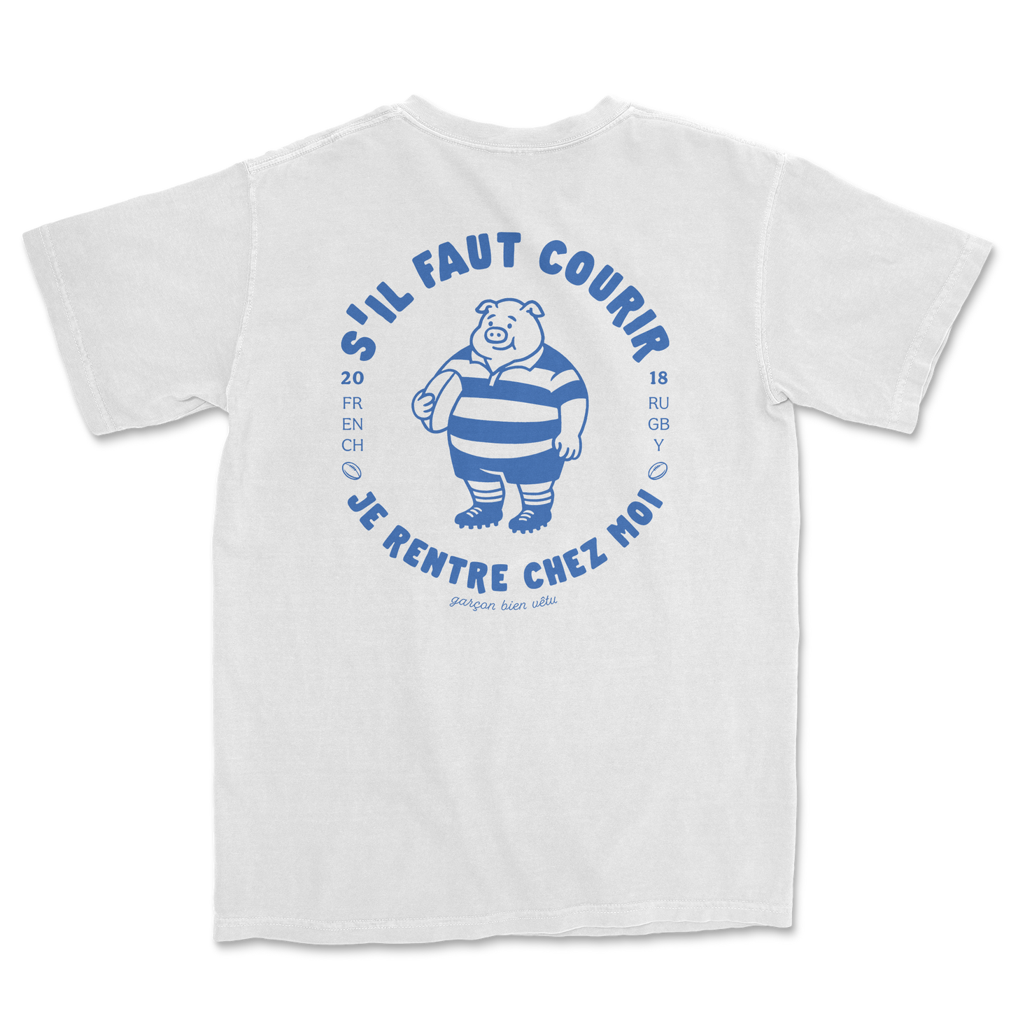 T-shirt rugby – S’il faut courir je rentre chez moi