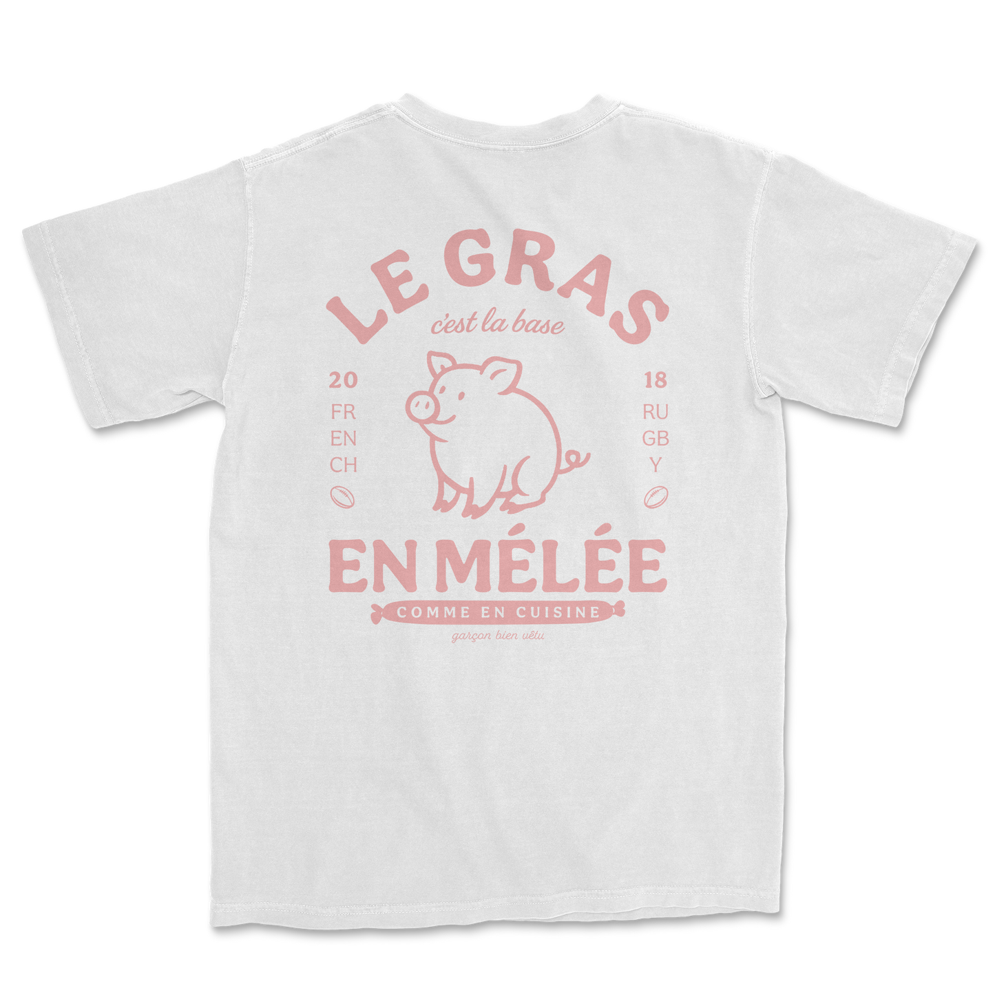 T-Shirt rugby – Le gras c'est la base en mélée
