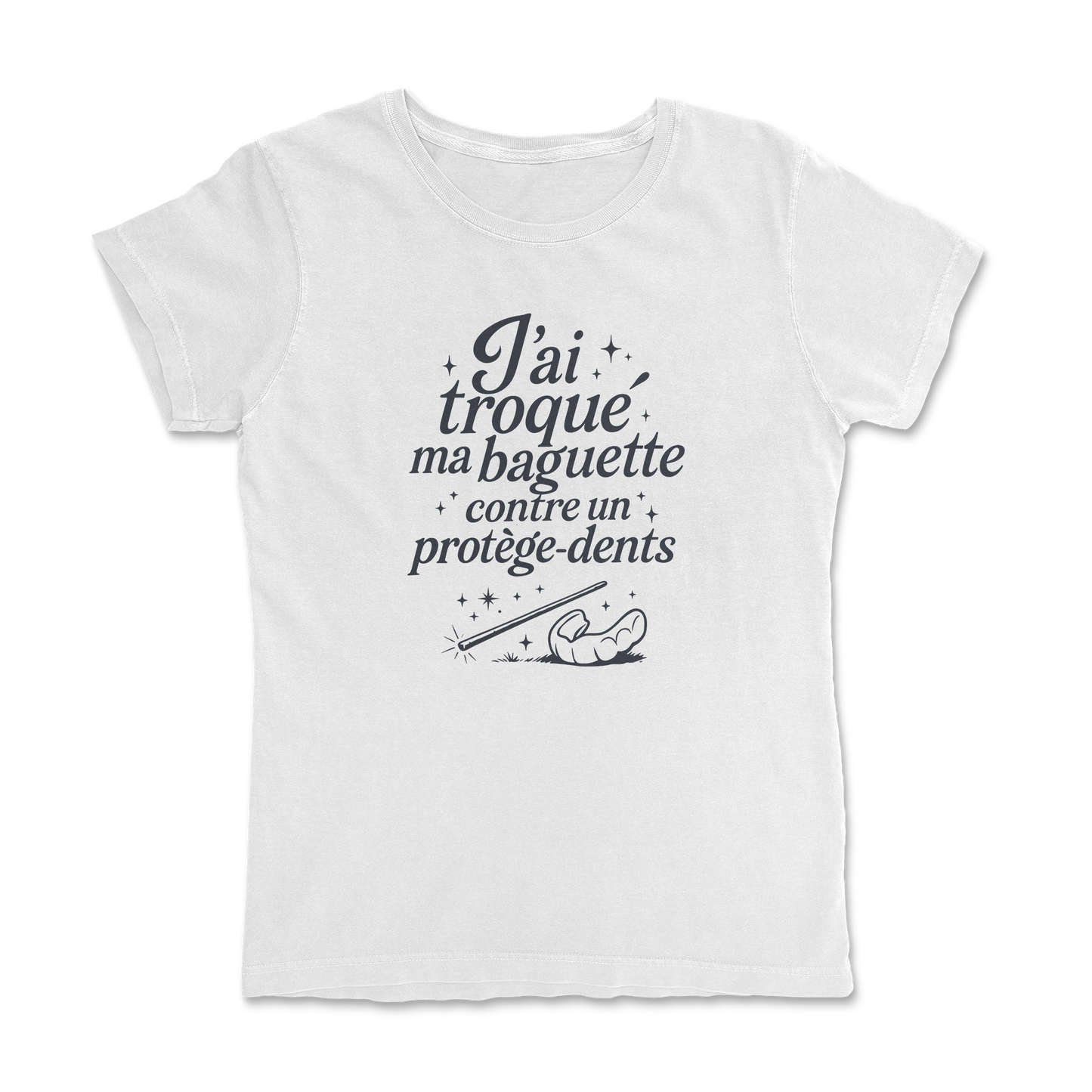 T-shirt Rugby Femme – J’ai troqué ma baguette contre un protège-dents