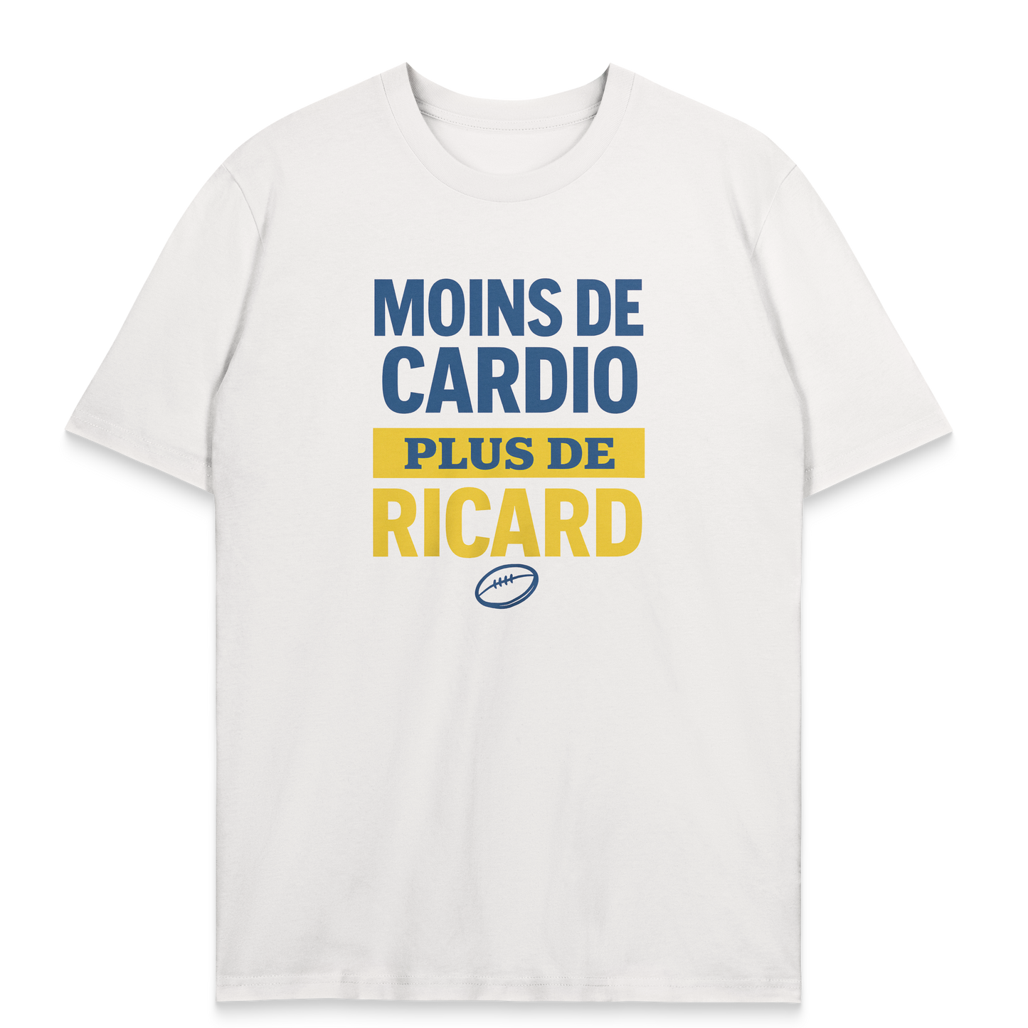 T-shirt Rugby Humour – Moins de Cardio, Plus de Ricard