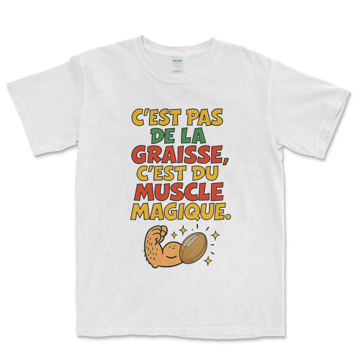T-shirt Rugby – C’est pas de la Graisse, c’est du Muscle Magique