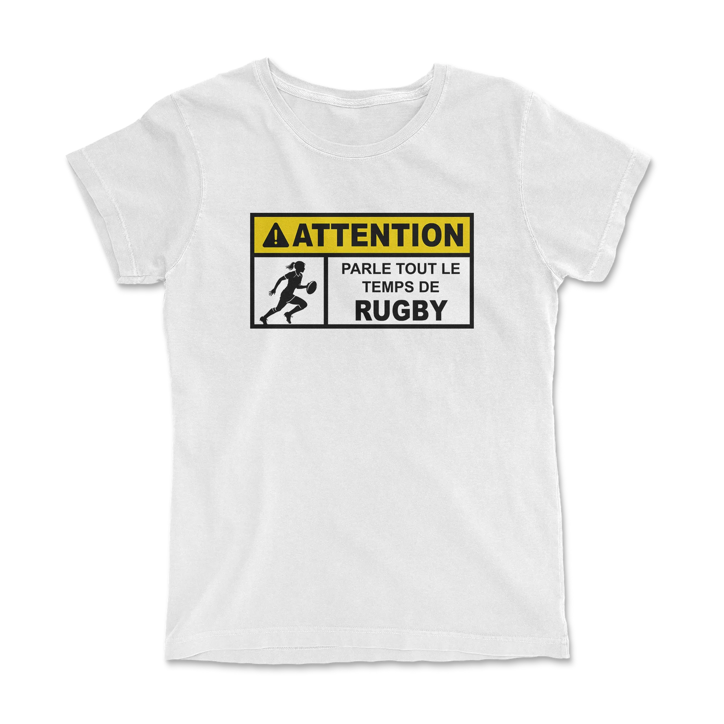 T-shirt Rugby Humour – Attention Rugby Addict-Garçon bien vêtu