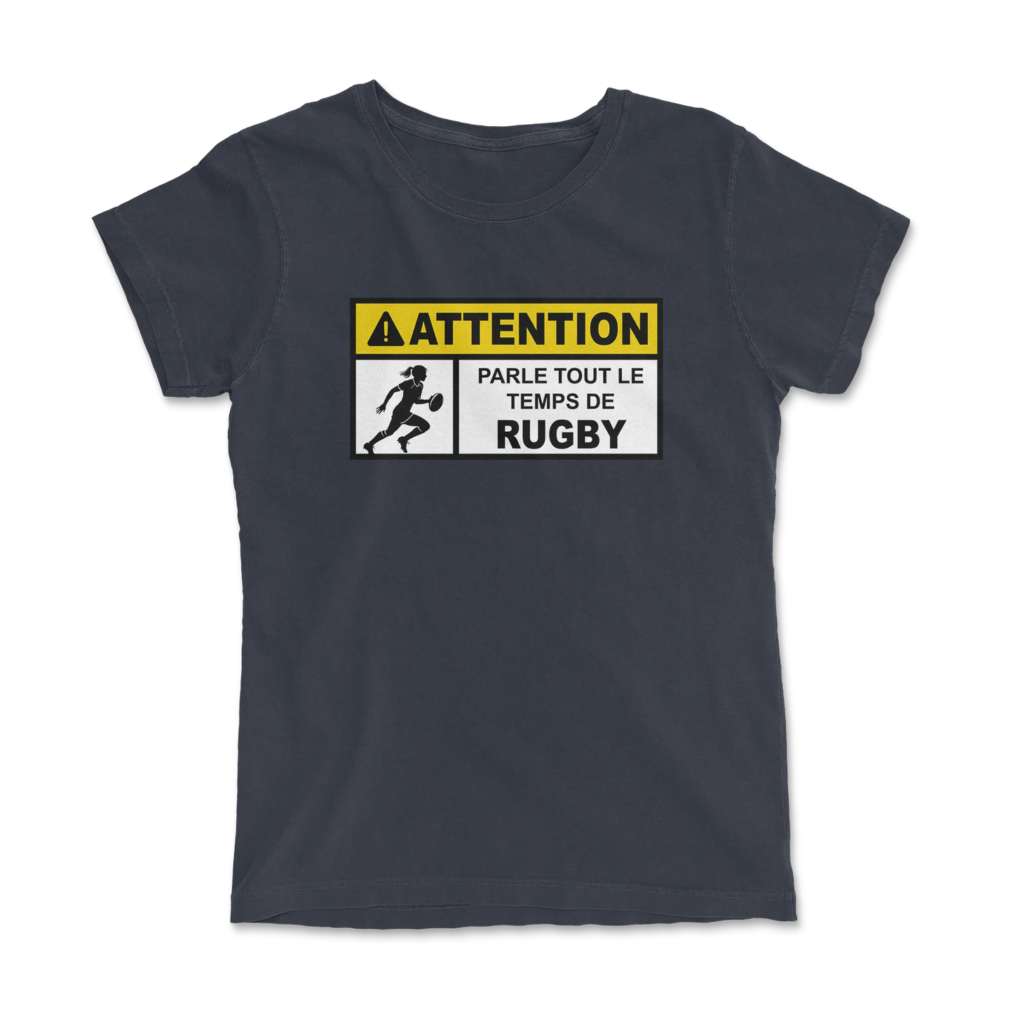 T-shirt Rugby Humour – Attention Rugby Addict-Garçon bien vêtu