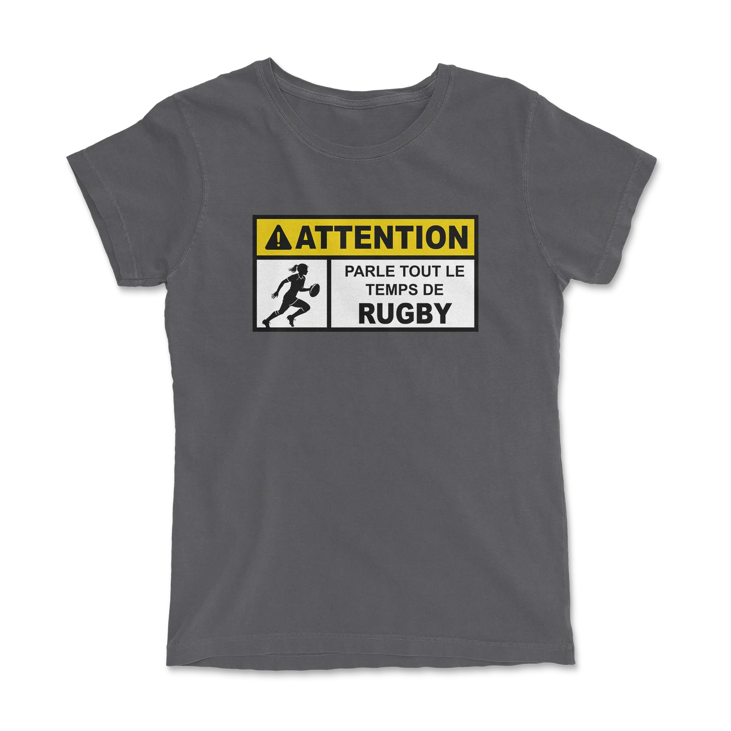 T-shirt Rugby Humour – Attention Rugby Addict-Garçon bien vêtu