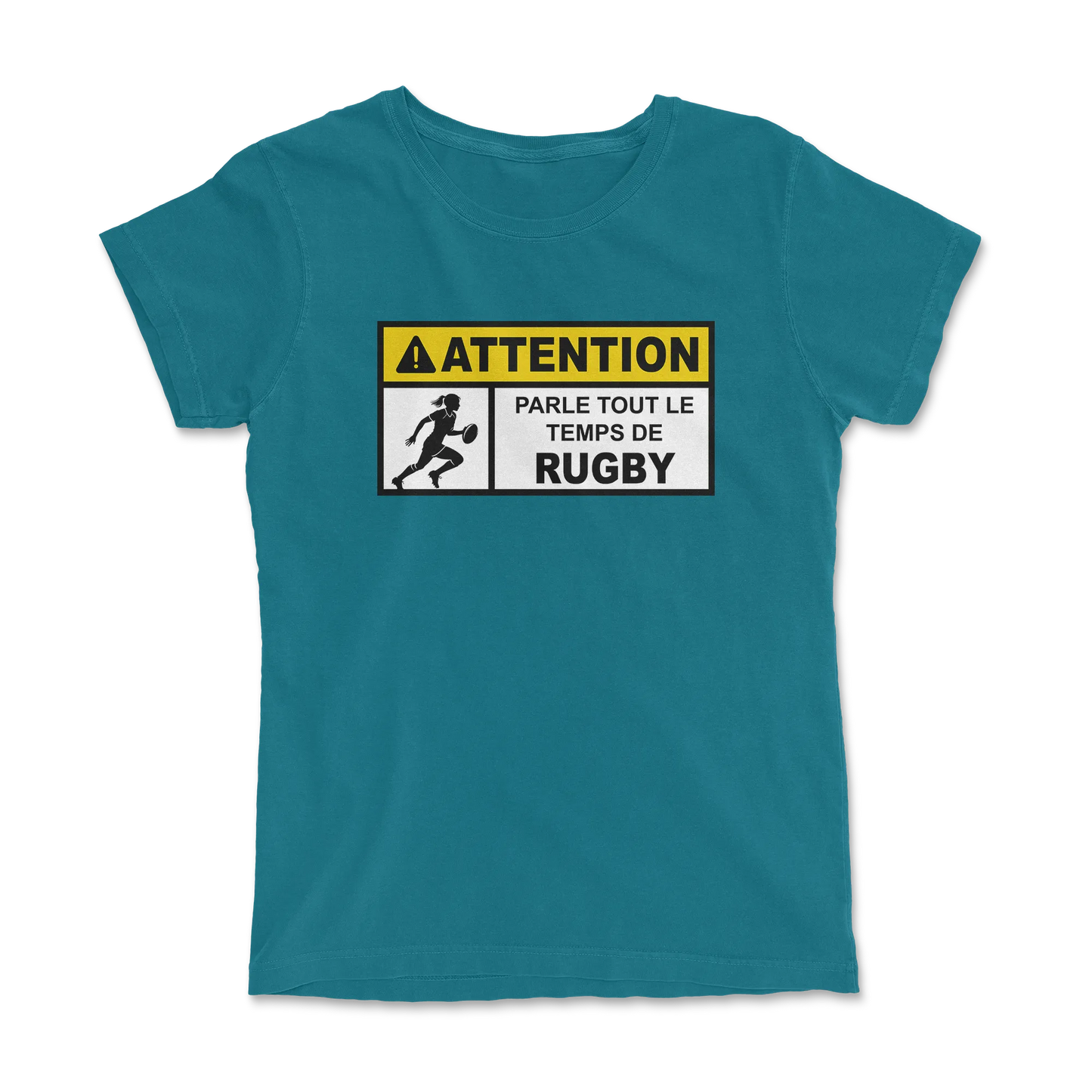 T-shirt Rugby Humour – Attention Rugby Addict-Garçon bien vêtu