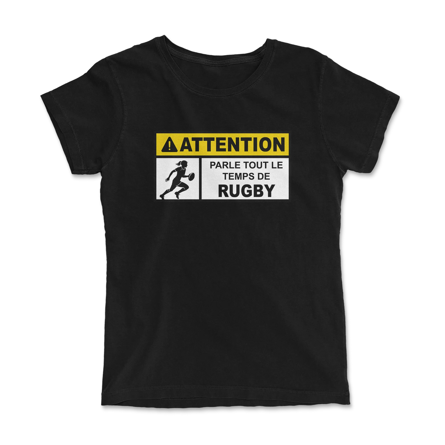 T-shirt Rugby Humour – Attention Rugby Addict-Garçon bien vêtu