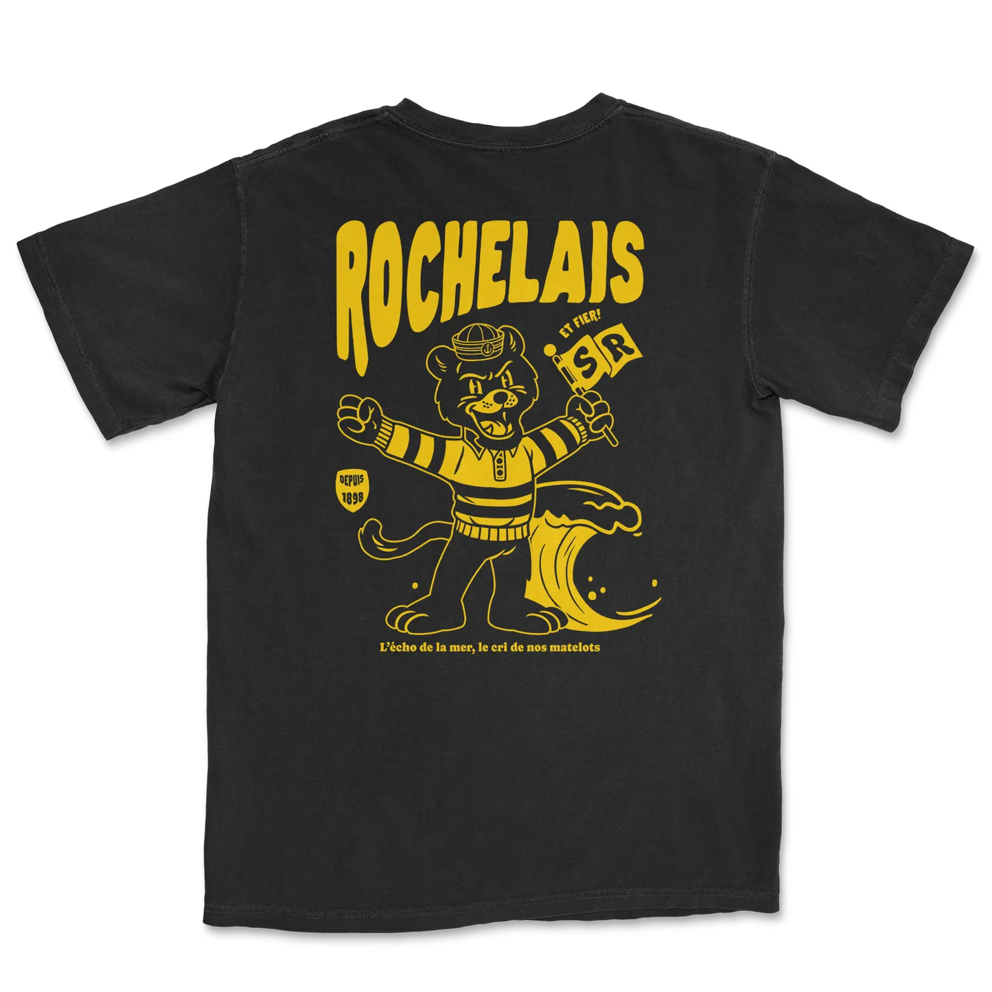 T-shirt Rugby La Rochelle – Stade Rochelais, Fierté Maritime-Garçon bien vêtu