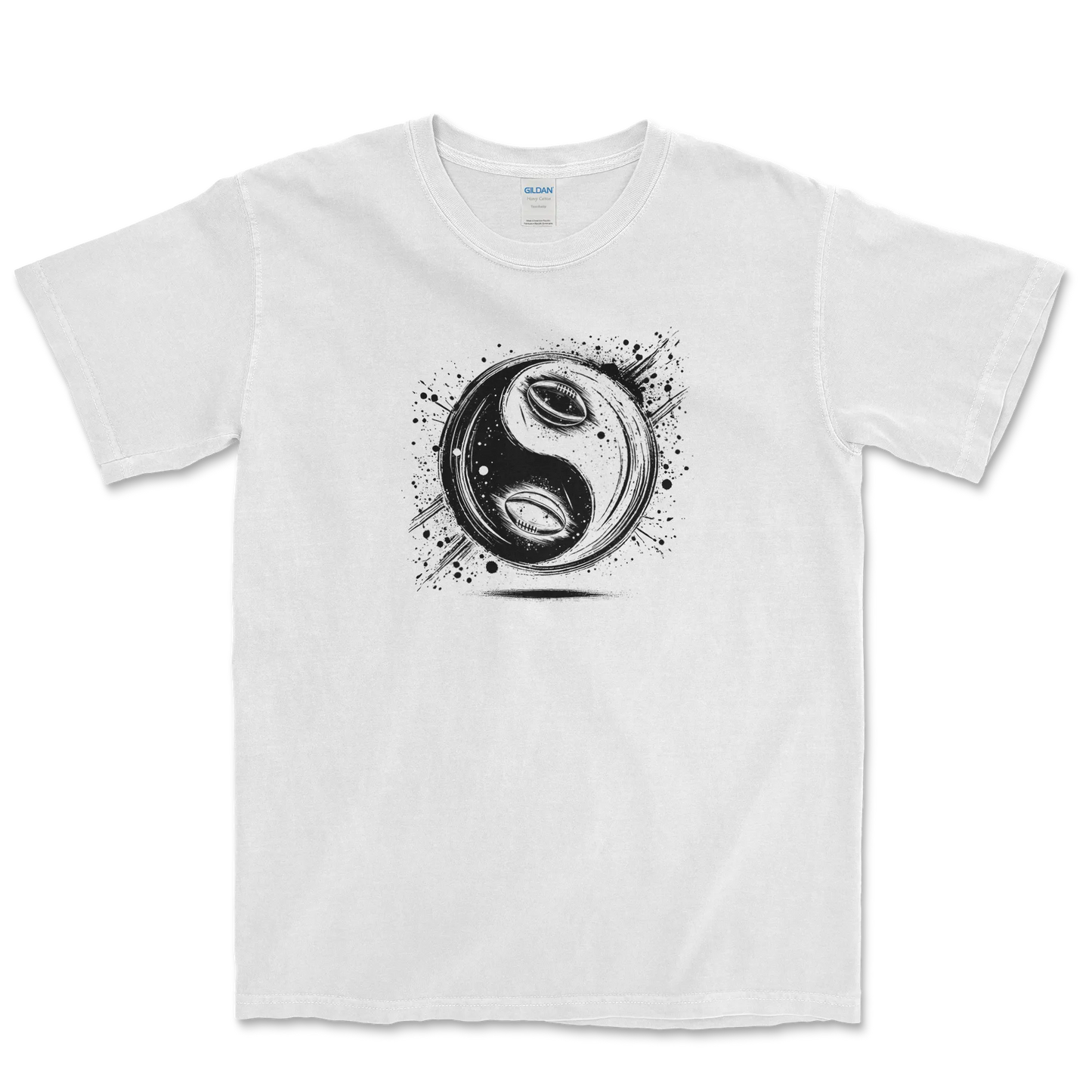 T-shirt Rugby Philosophie – Yin & Yang Ovale-Garçon bien vêtu