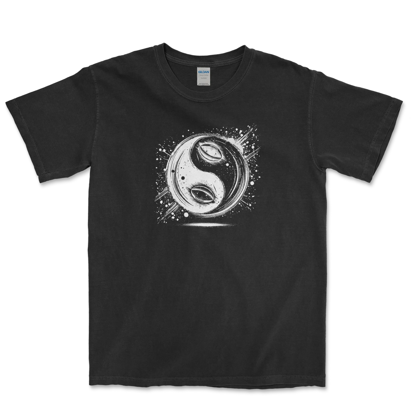T-shirt Rugby Philosophie – Yin & Yang Ovale-Garçon bien vêtu