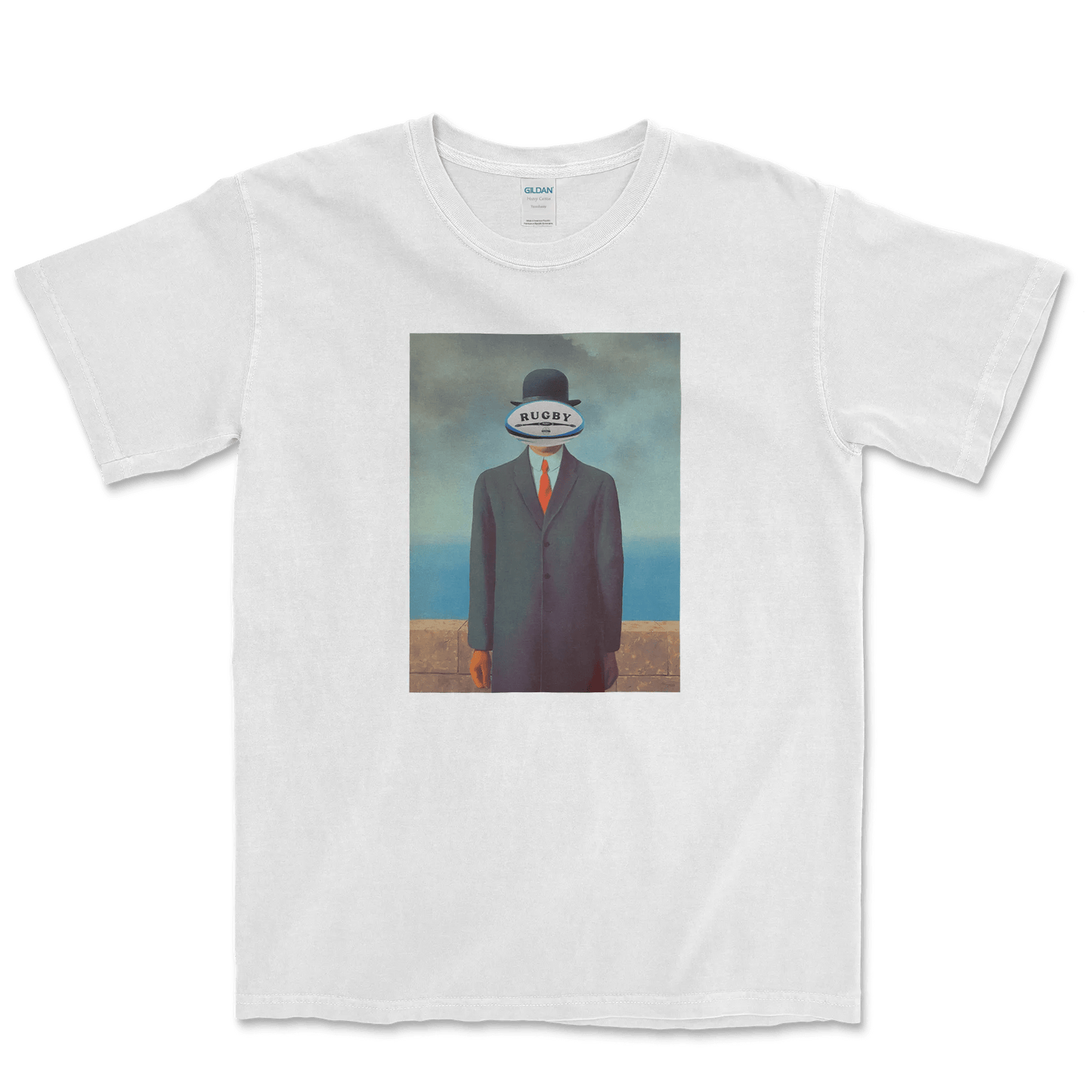 T-shirt Rugby Surréaliste – L’Homme Ovale-Garçon bien vêtu