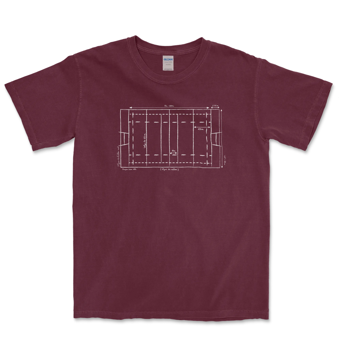 T-shirt Rugby Technique – Plan du Terrain-Garçon bien vêtu