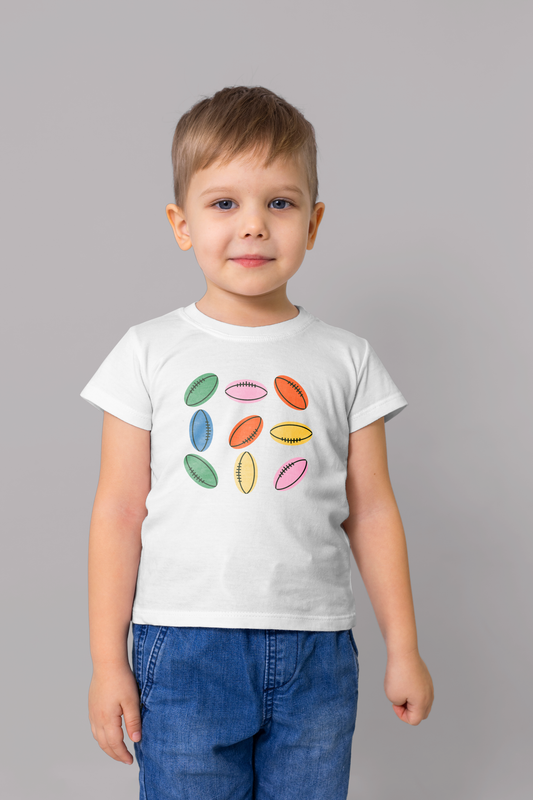 T-shirt Rugby Enfant – Ballons en Couleurs-Garçon bien vêtu