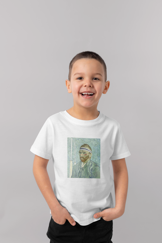 T-shirt Rugby Enfant Artistique – Portrait De Rugbyman-Garçon bien vêtu