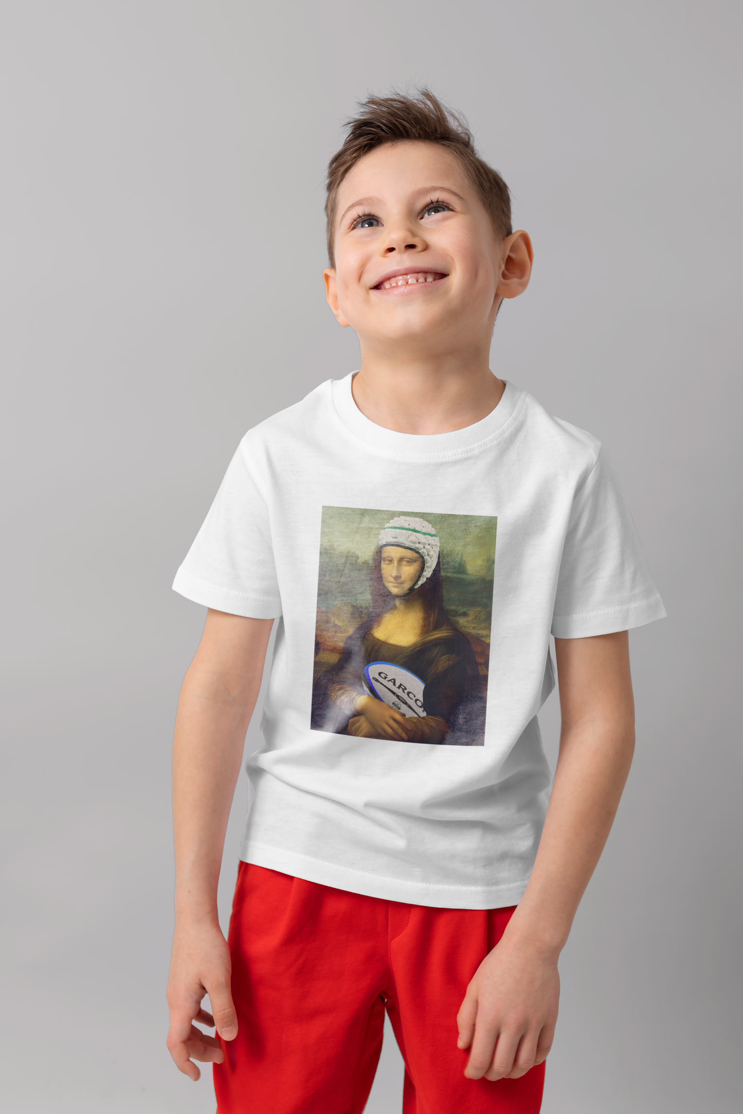 T-shirt Rugby Enfant Iconique – La Joconde du Stade-Garçon bien vêtu