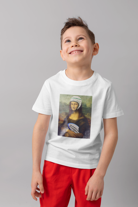 T-shirt Rugby Enfant Iconique – La Joconde du Stade-Garçon bien vêtu