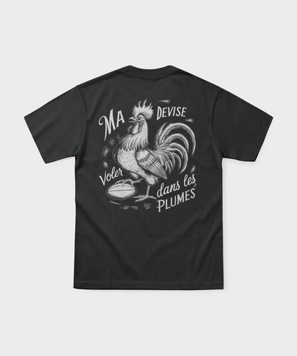Rugby T-shirt – My Motto: Flying in the Feathers